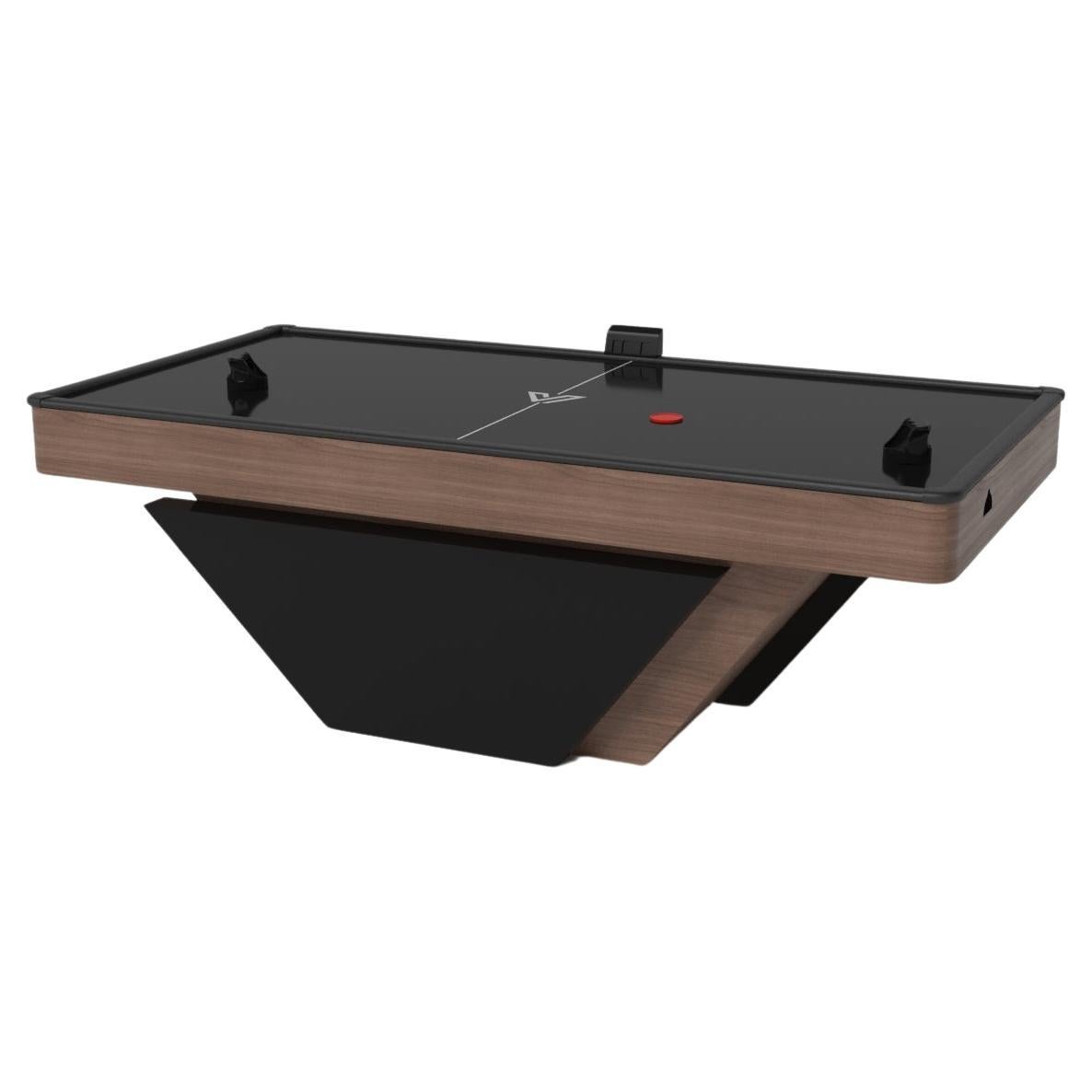Elevate Customs Vogue Air Hockey Tables / Solid Walnut Wood in 7' - Made in USA For Sale