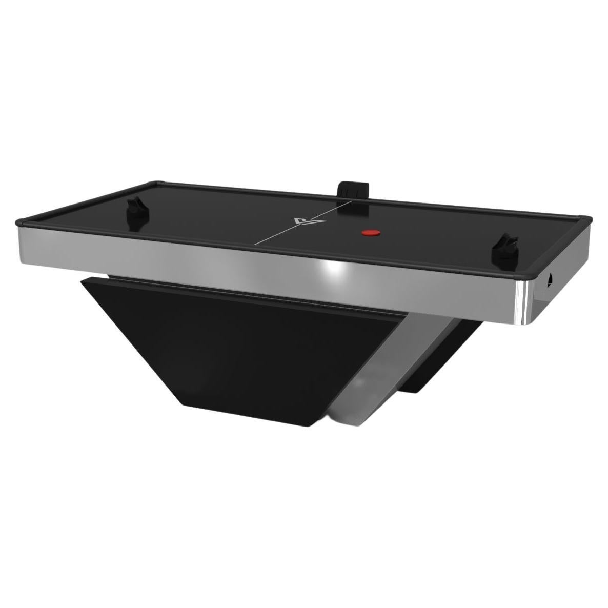 Elevate Customs Vogue Air Hockey Tables /Stainless Steel Metal in 7'-Made in USA For Sale