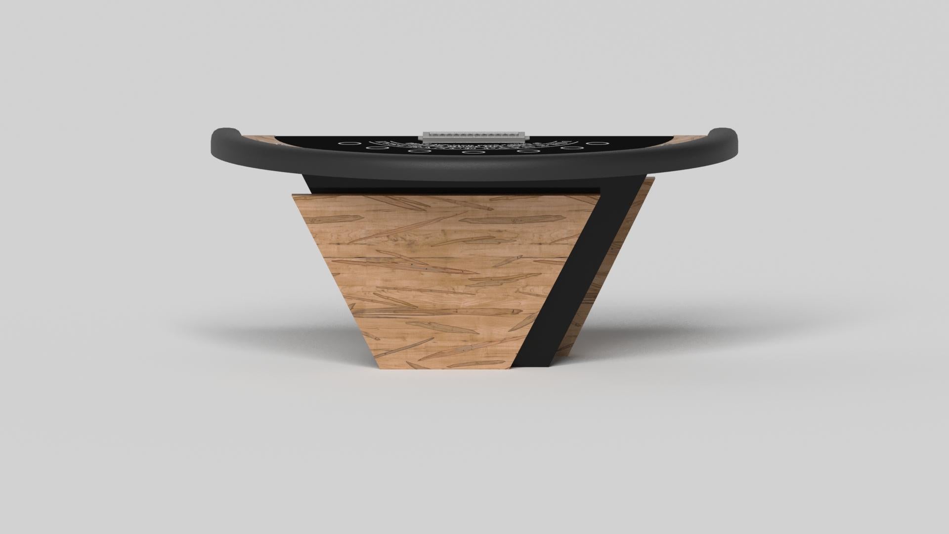 American Elevate Customs Vogue Black Jack Tables / Solid Curly Maple Wood in 7'4