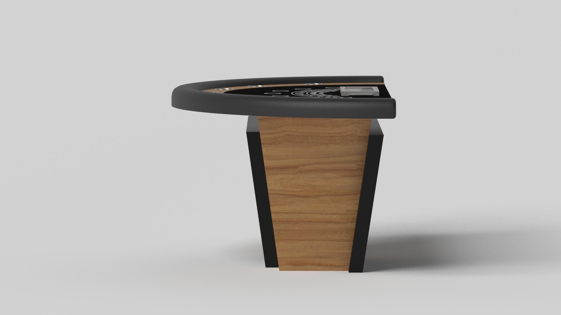 Modern Elevate Customs Vogue Black Jack Tables / Solid Teak Wood in 7'4