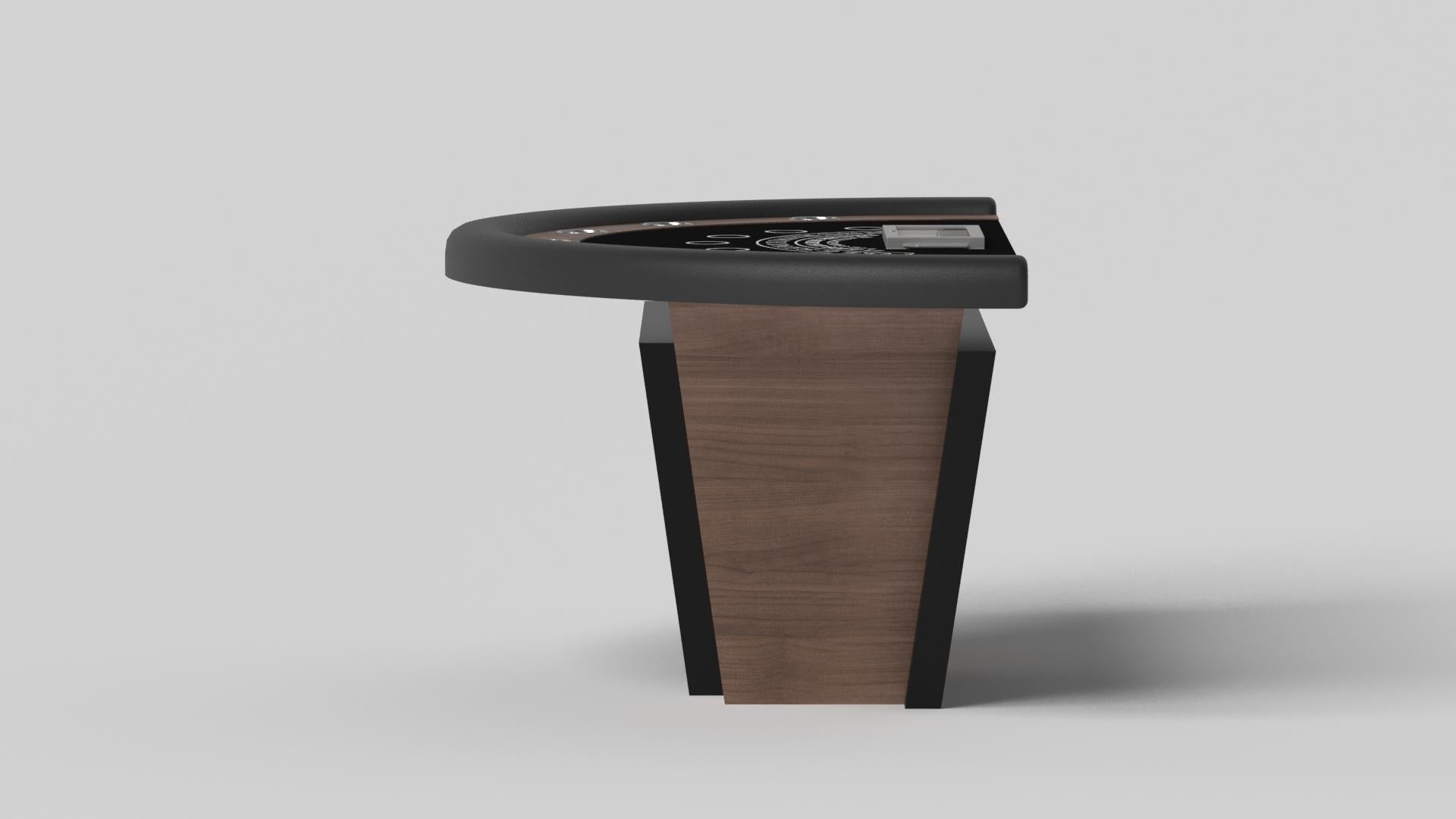 Modern Elevate Customs Vogue Black Jack Tables /Solid Walnut Wood in 7'4