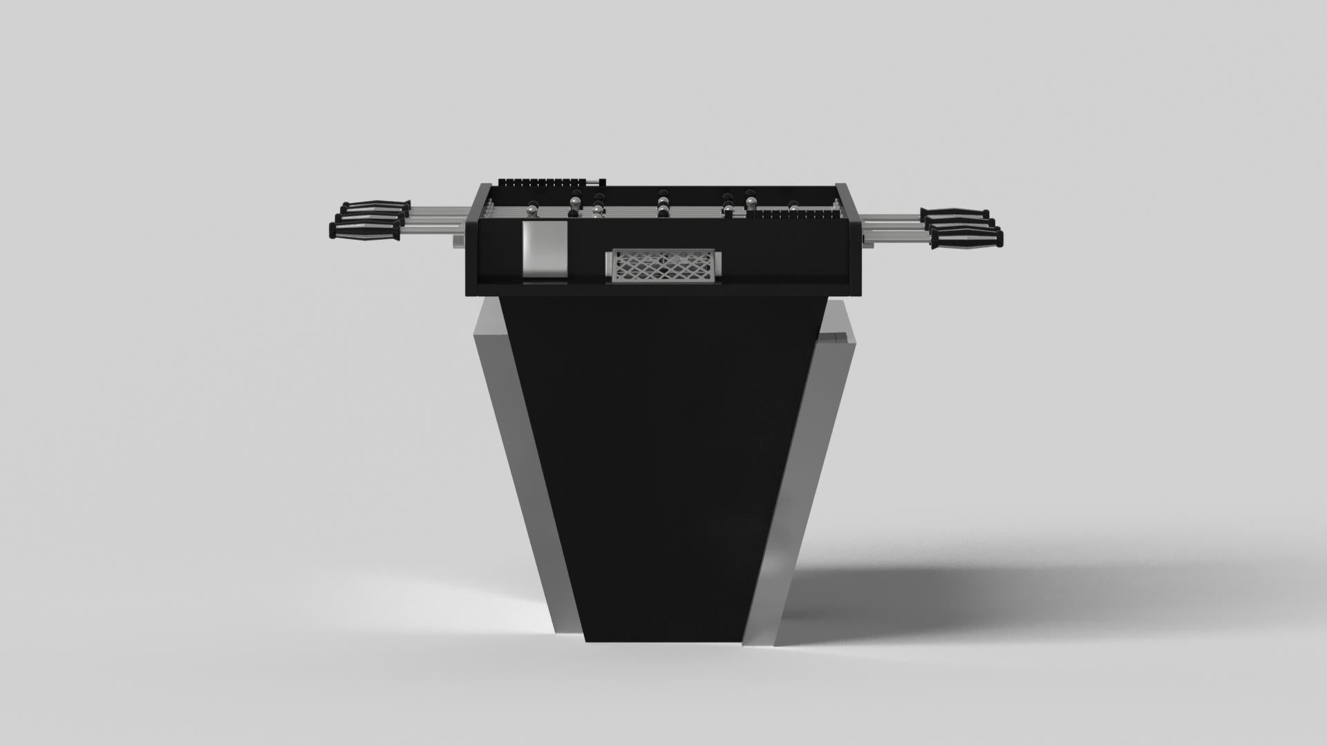 Modern Elevate Customs Vogue Foosball Table/Solid Pantone Black Color in 5'-Made in USA For Sale