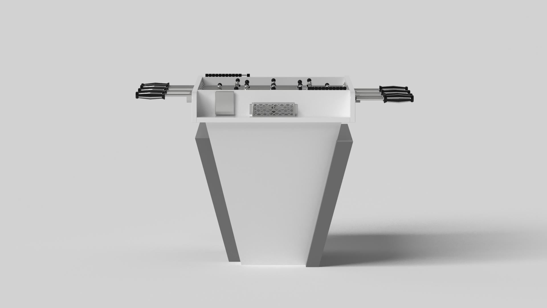 Modern Elevate Customs Vogue Foosball Table/Solid Pantone White Color in 5'-Made in USA For Sale