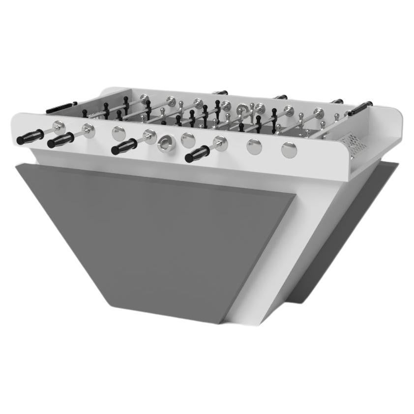 Elevate Customs Vogue Foosball Table/Solid Pantone White Color in 5'-Made in USA For Sale