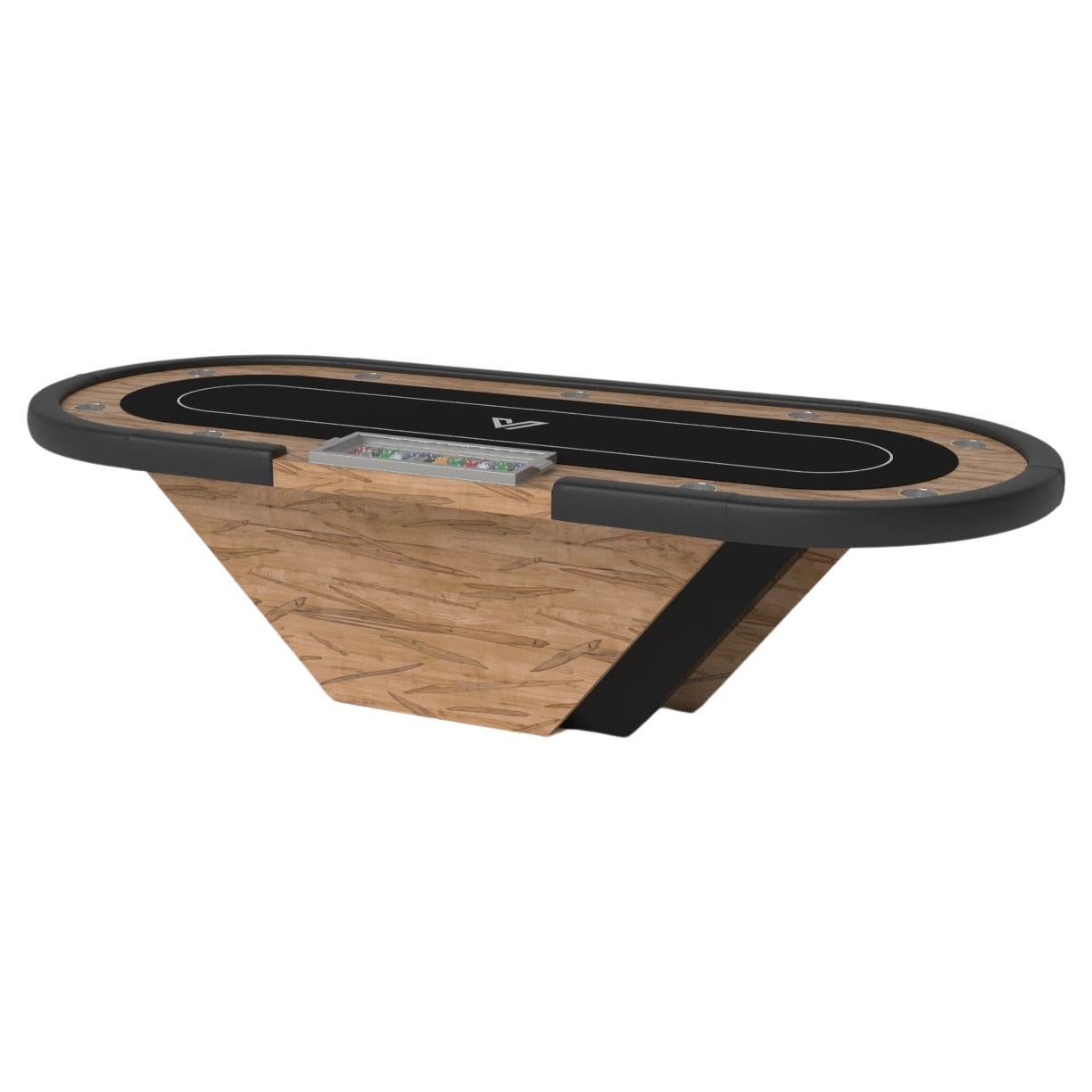 Elevate Customs Vogue Poker Tables / Solid Curly Maple Wood in 8'8" -Made in USA For Sale