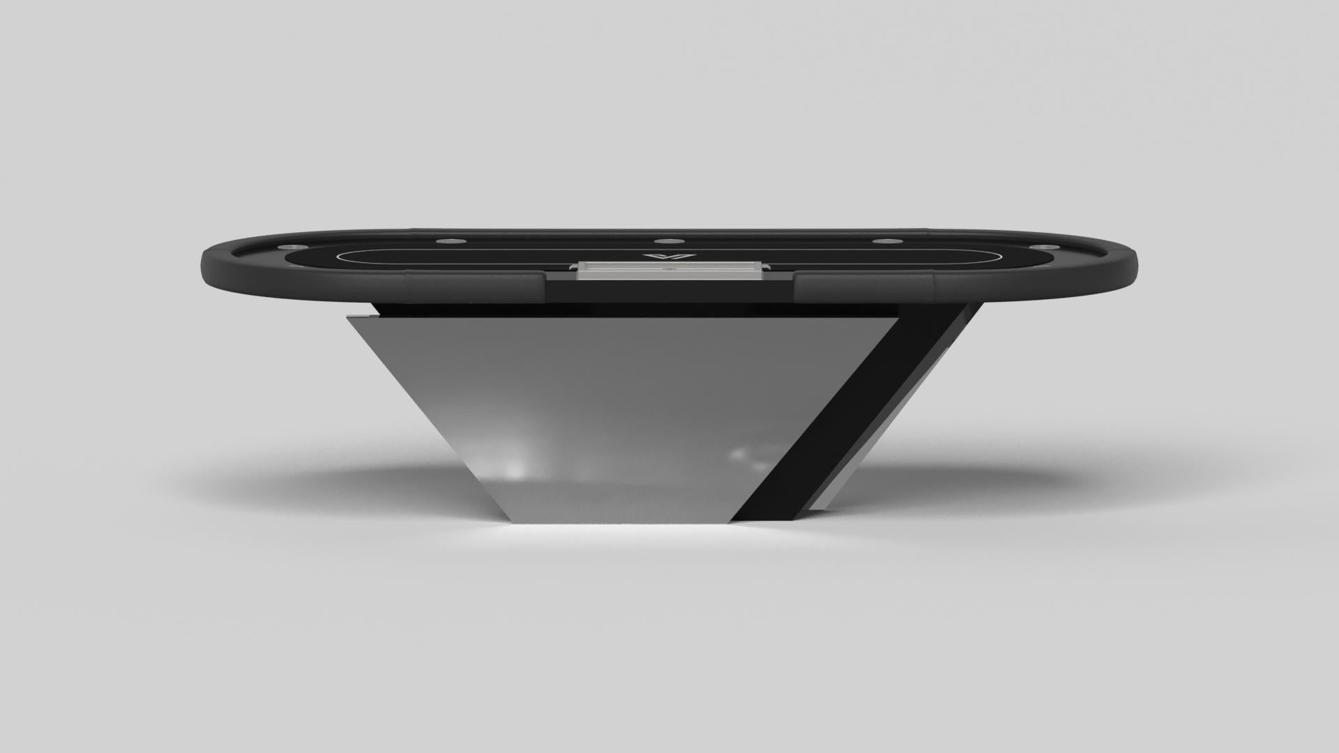 Modern Elevate Customs Vogue Poker Tables / Solid Pantone Black Color in 8'8