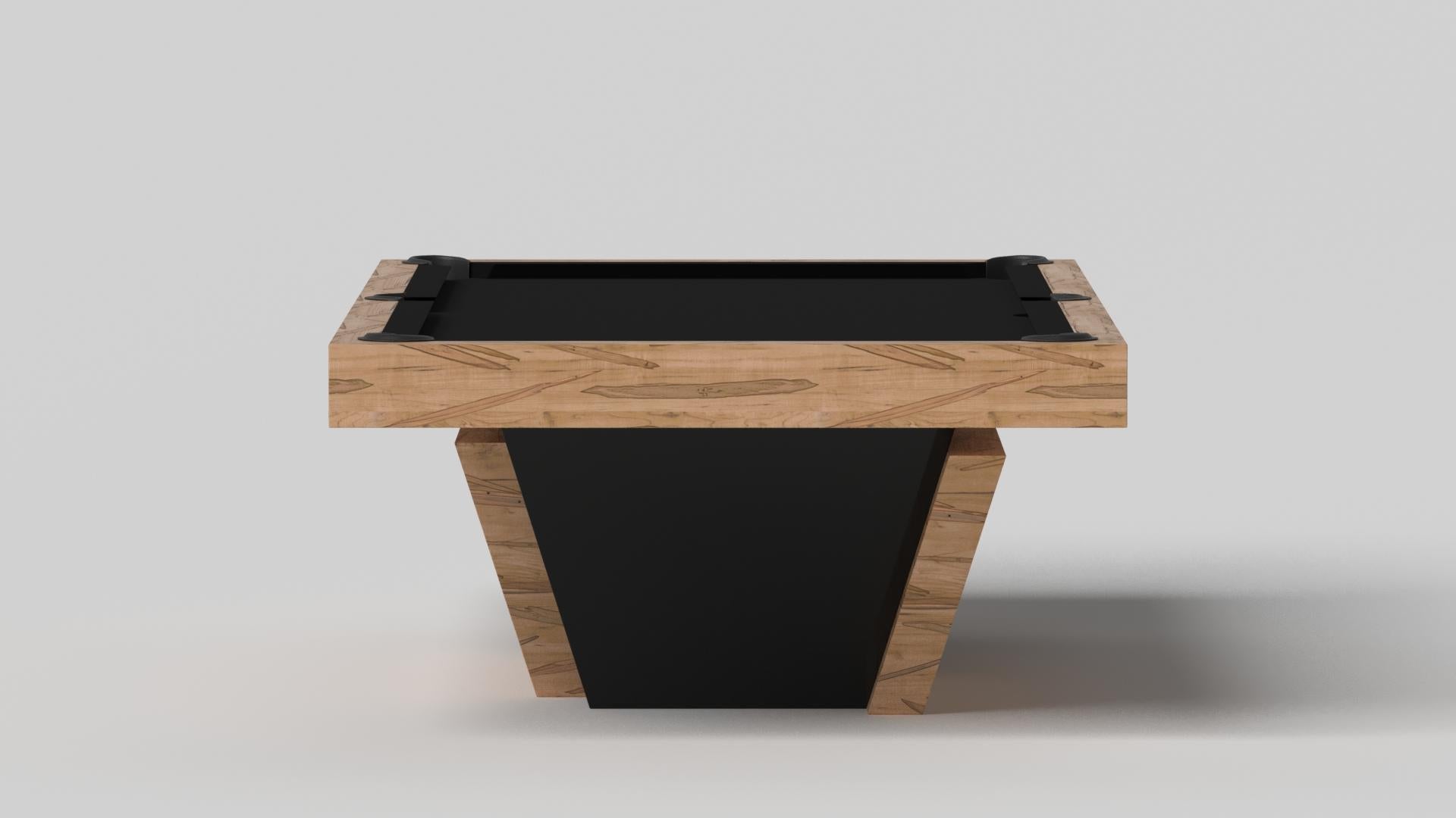 Modern Elevate Customs Vogue Pool Table / Solid Curly Maple Wood in 7'/8' - Made in USA For Sale