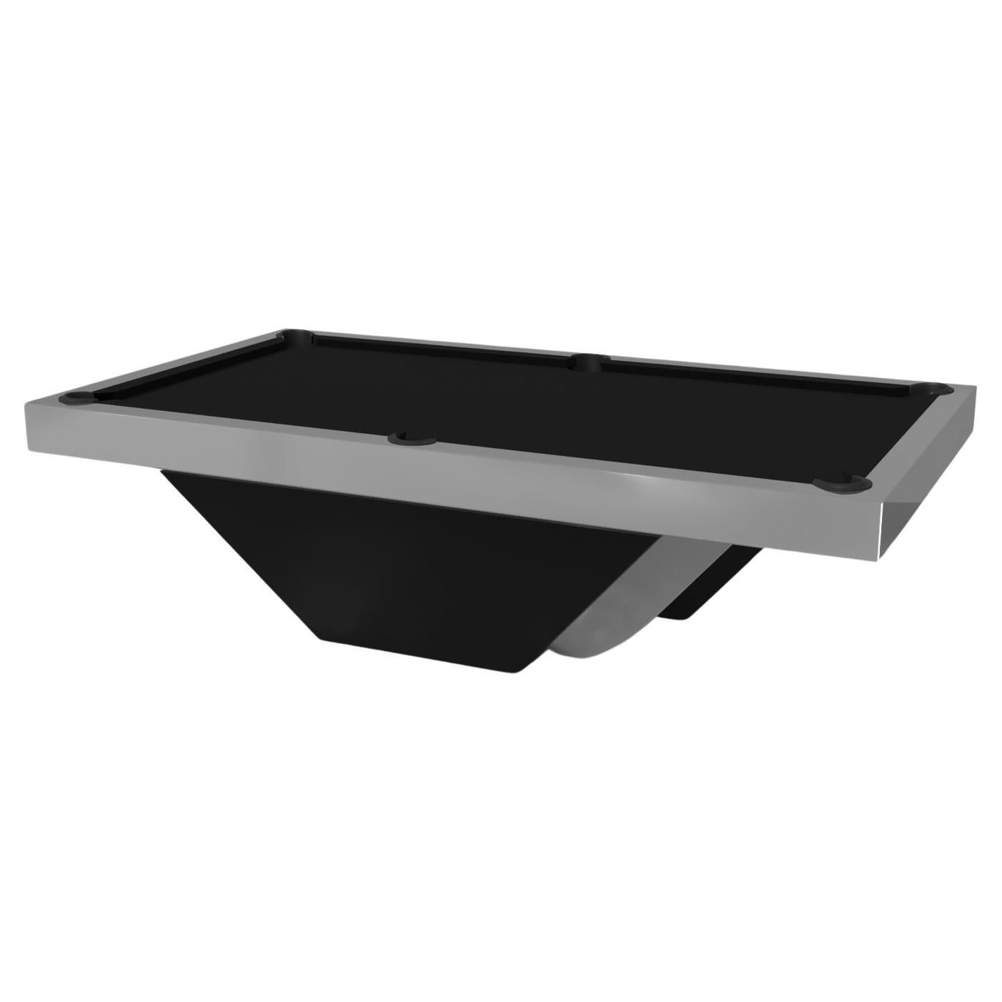 Elevate Customs Vogue Pool Table / Solid Stainless Steel in 7'/8' - Made in USA For Sale