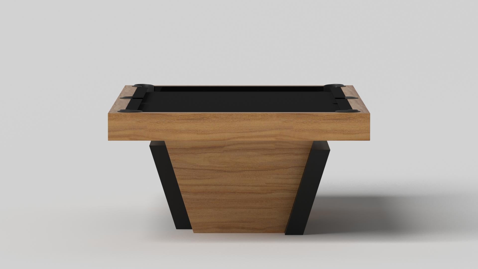 Modern Elevate Customs Vogue Pool Table / Solid Teak Wood  in 7'/8' -Made in USA For Sale