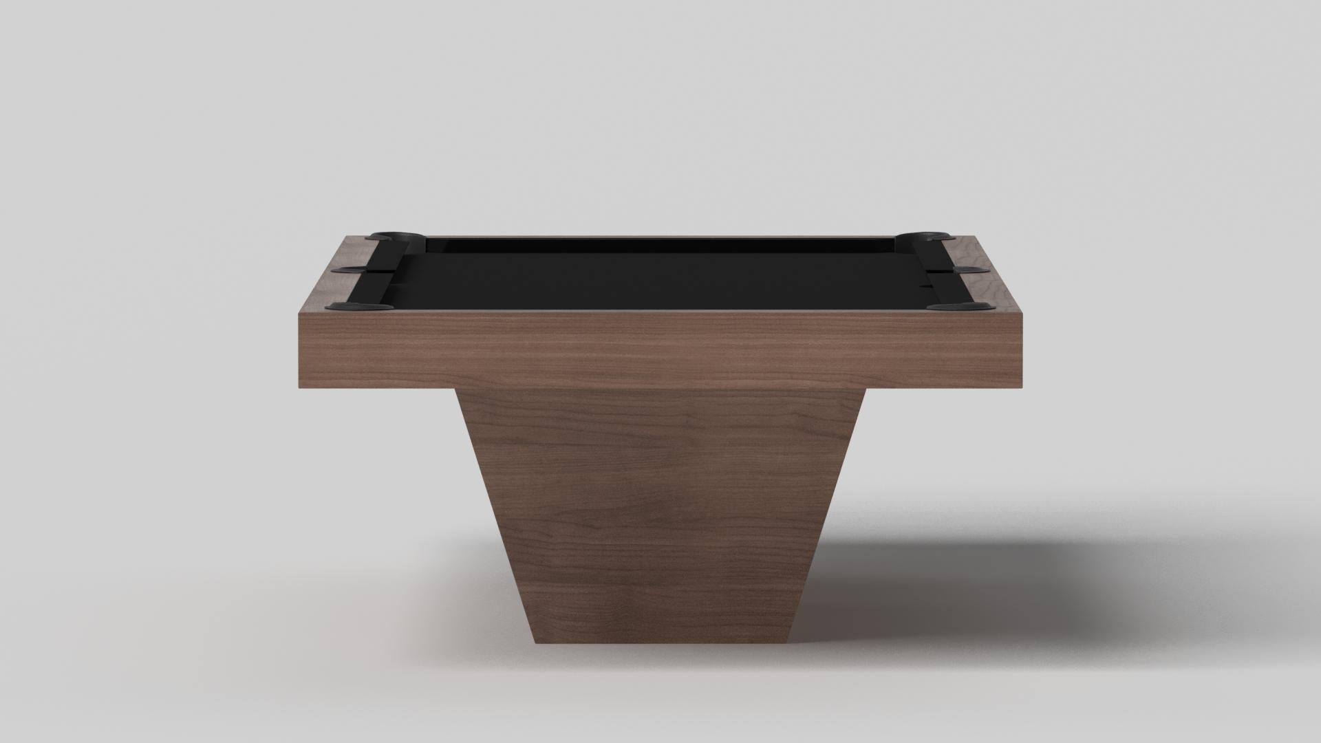 Modern Elevate Customs Vogue Pool Table / Solid Walnut Wood in 7'/8' - Made in USA For Sale