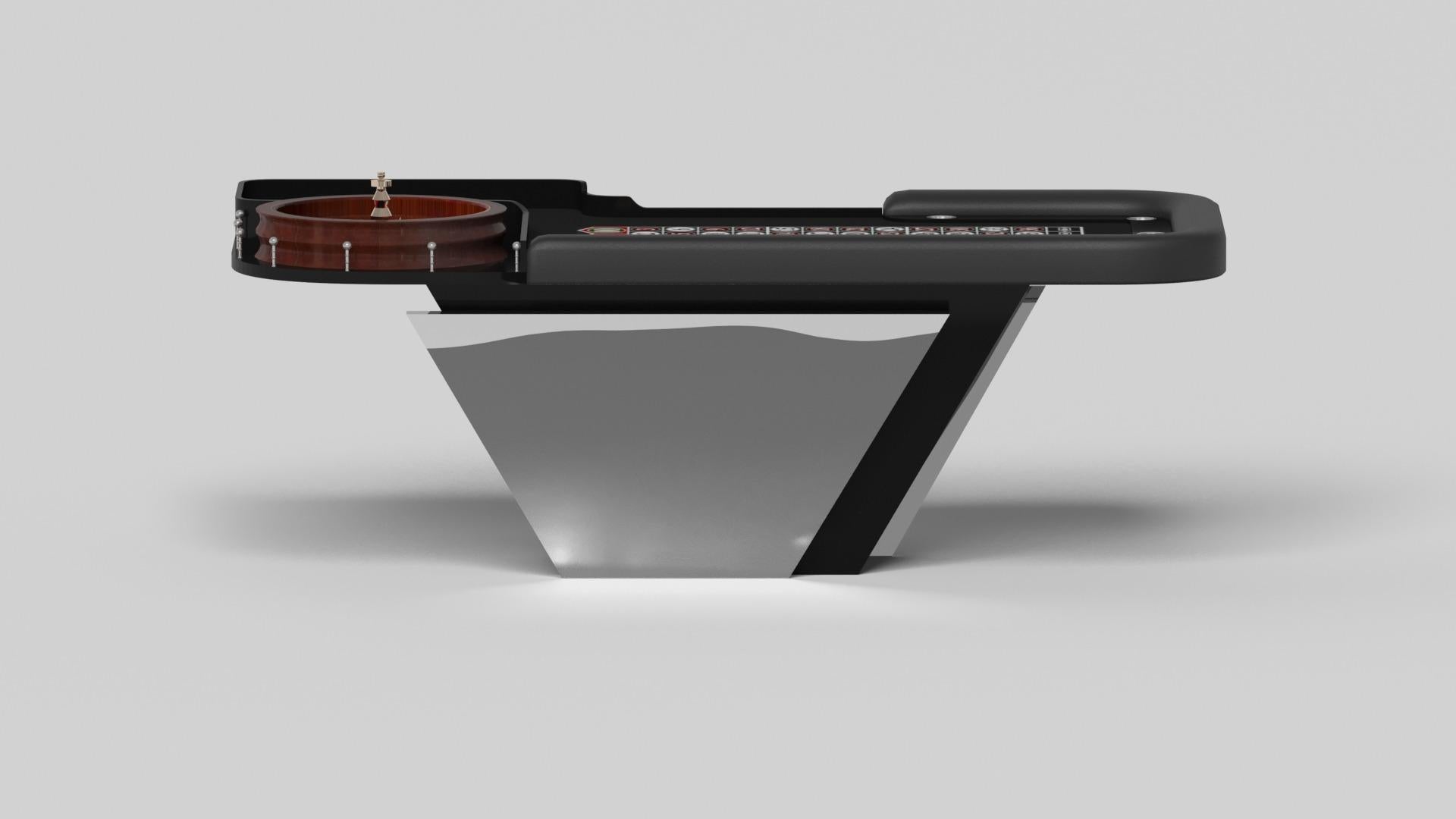 American Elevate Customs Vogue Roulette Tables / Solid Pantone Black Color in 8'2