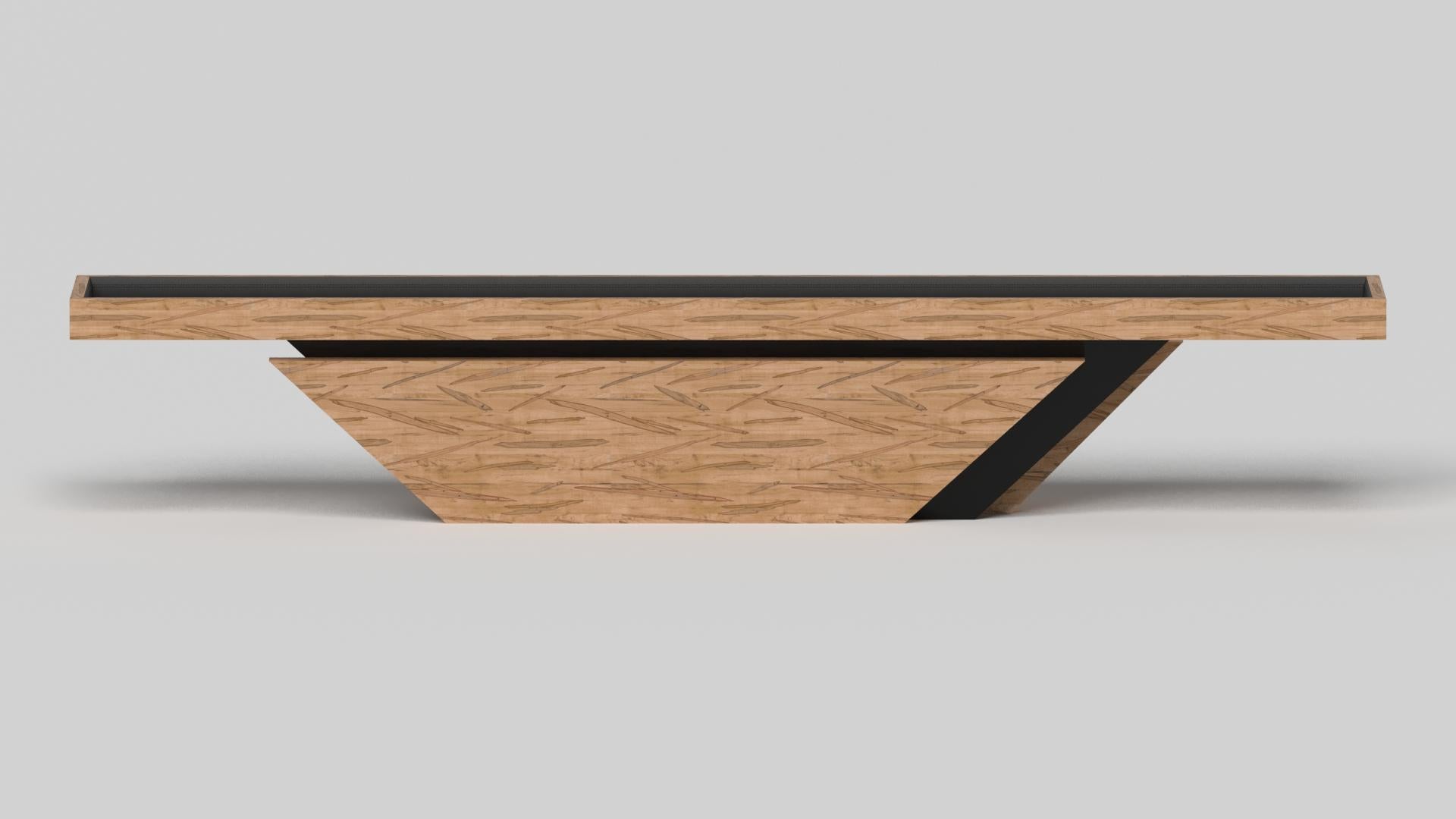 Americano Tavoli da Shuffleboard Vogue di Elevate Customs / Legno massiccio di acero riccio da 16' - USA in vendita
