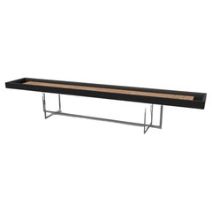 Elevate Customs Vogue Shuffleboard Tables /Solid Pantone Black Color in 12' -USA