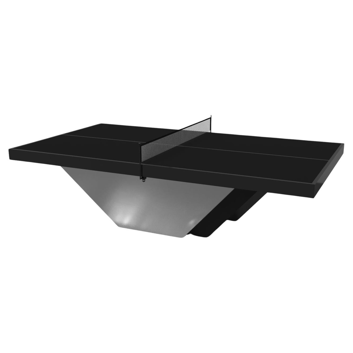 Elevate Customs Vogue Tennis Table /Solid Pantone Black Color in 9' -Made in USA For Sale