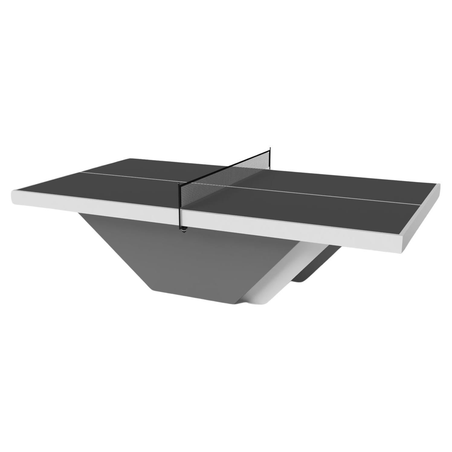 Elevate Customs Vogue Tennis Table /Solid Pantone White Color in 9' -Made in USA For Sale