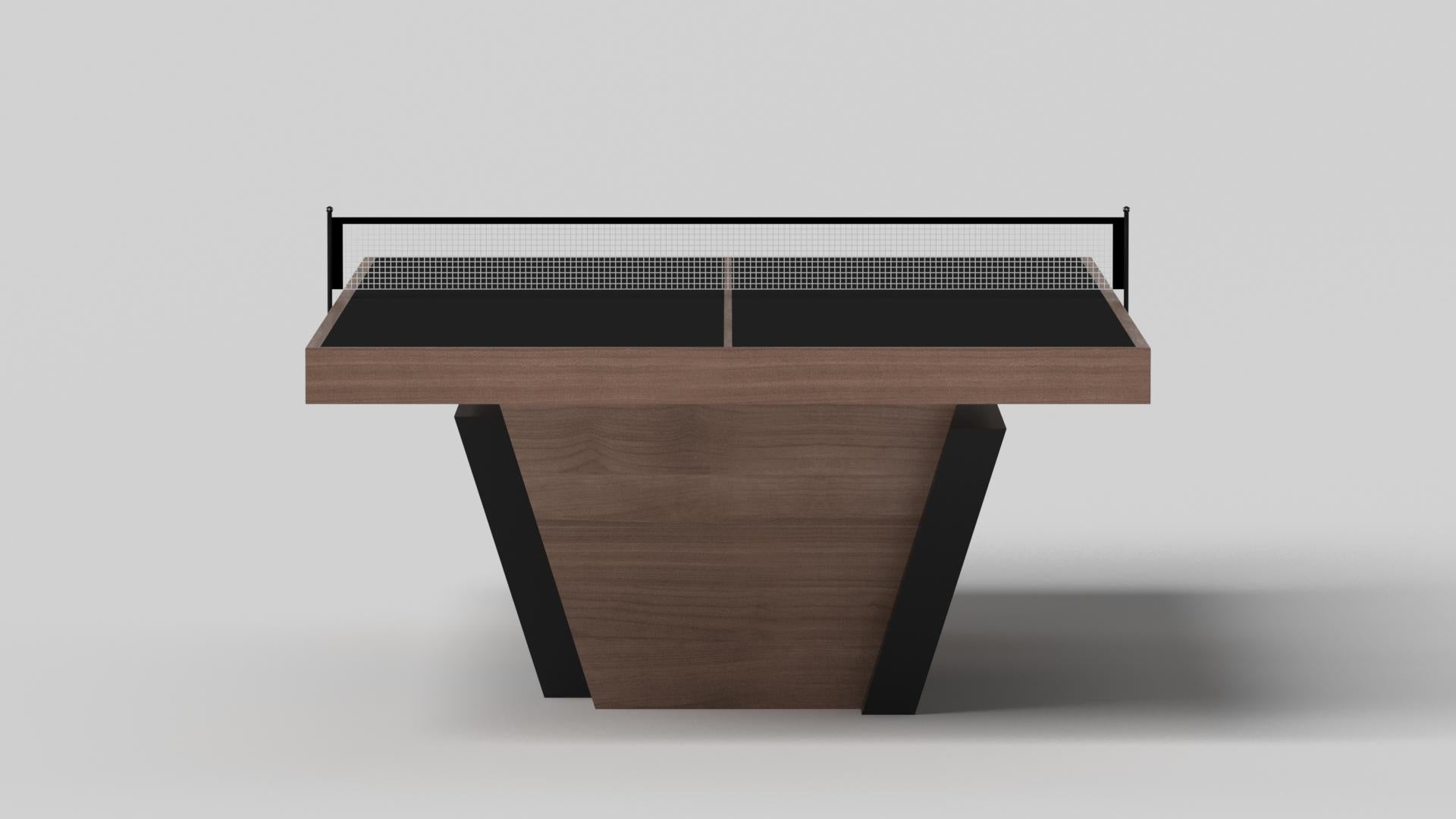 Modern Elevate Customs Vogue Tennis Table / Solid Walnut Wood in 9' - Made in USA For Sale
