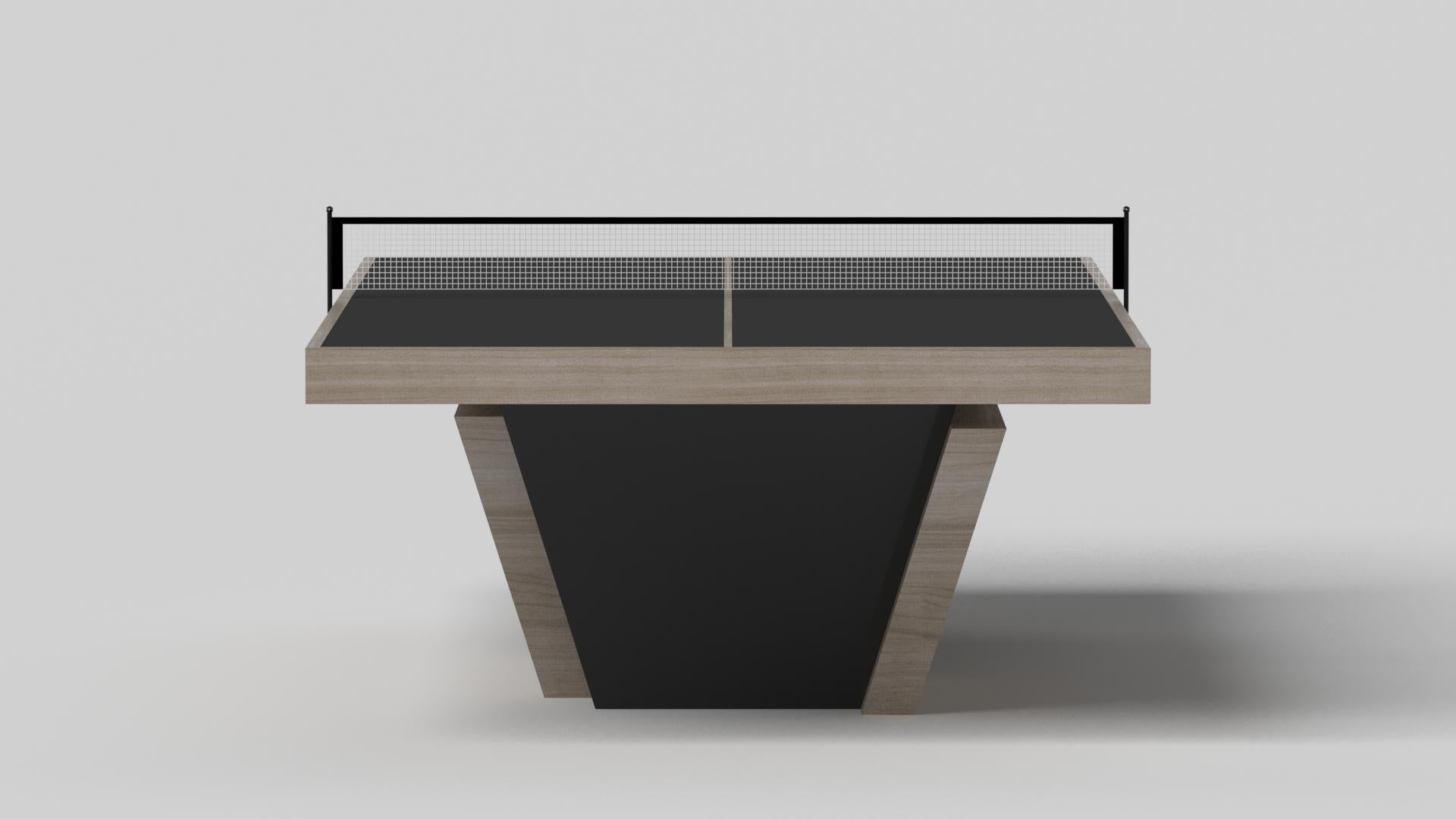 Moderne Table de tennis Vogue sur mesure en bois de chêne blanc massif de 9', fabriqué aux États-Unis en vente