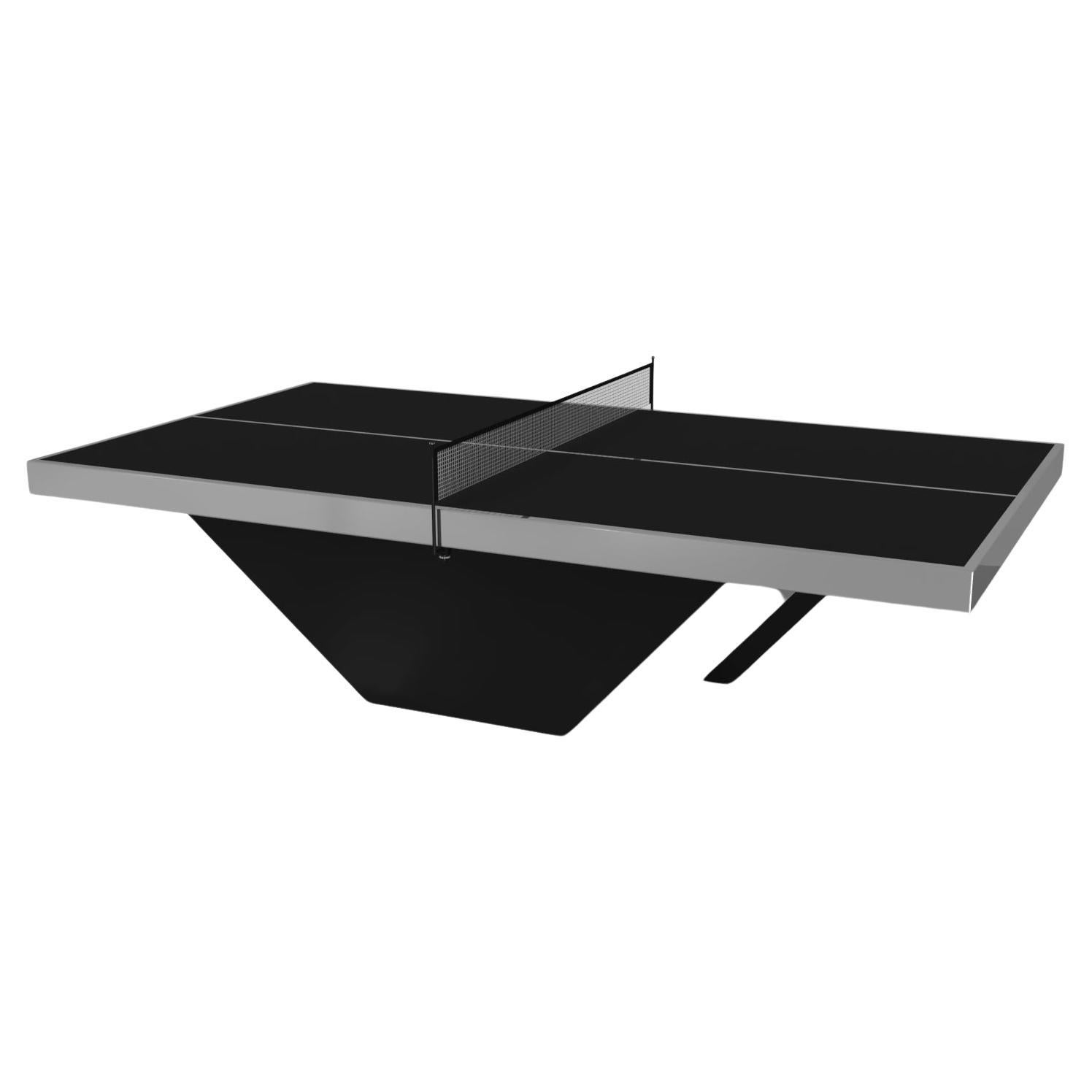 Elevate Customs Vogue Tennis Table / Stainless Steel Metal in 9' - Made in USA For Sale