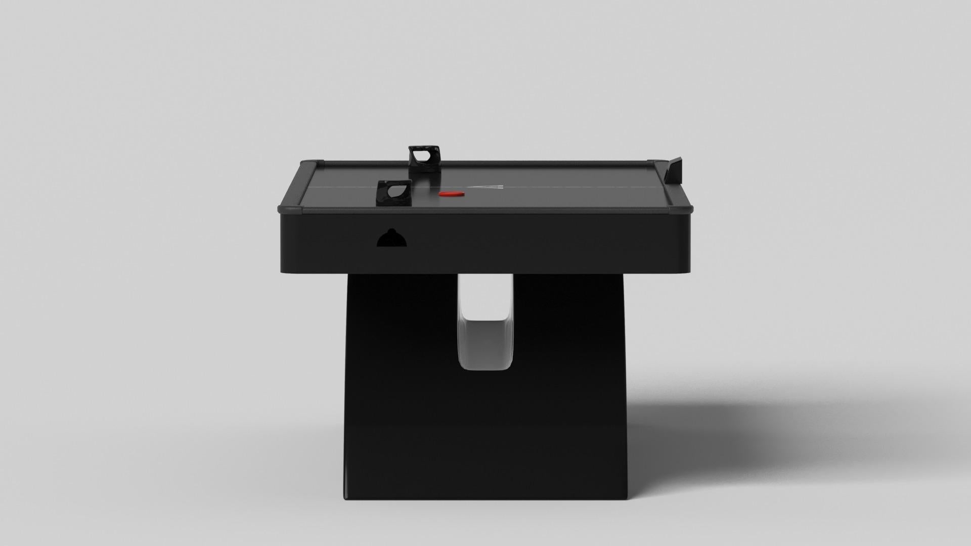 Modern Elevate Customs Zenith Air Hockey Tables / Solid Pantone Black in 7'-Made in USA For Sale