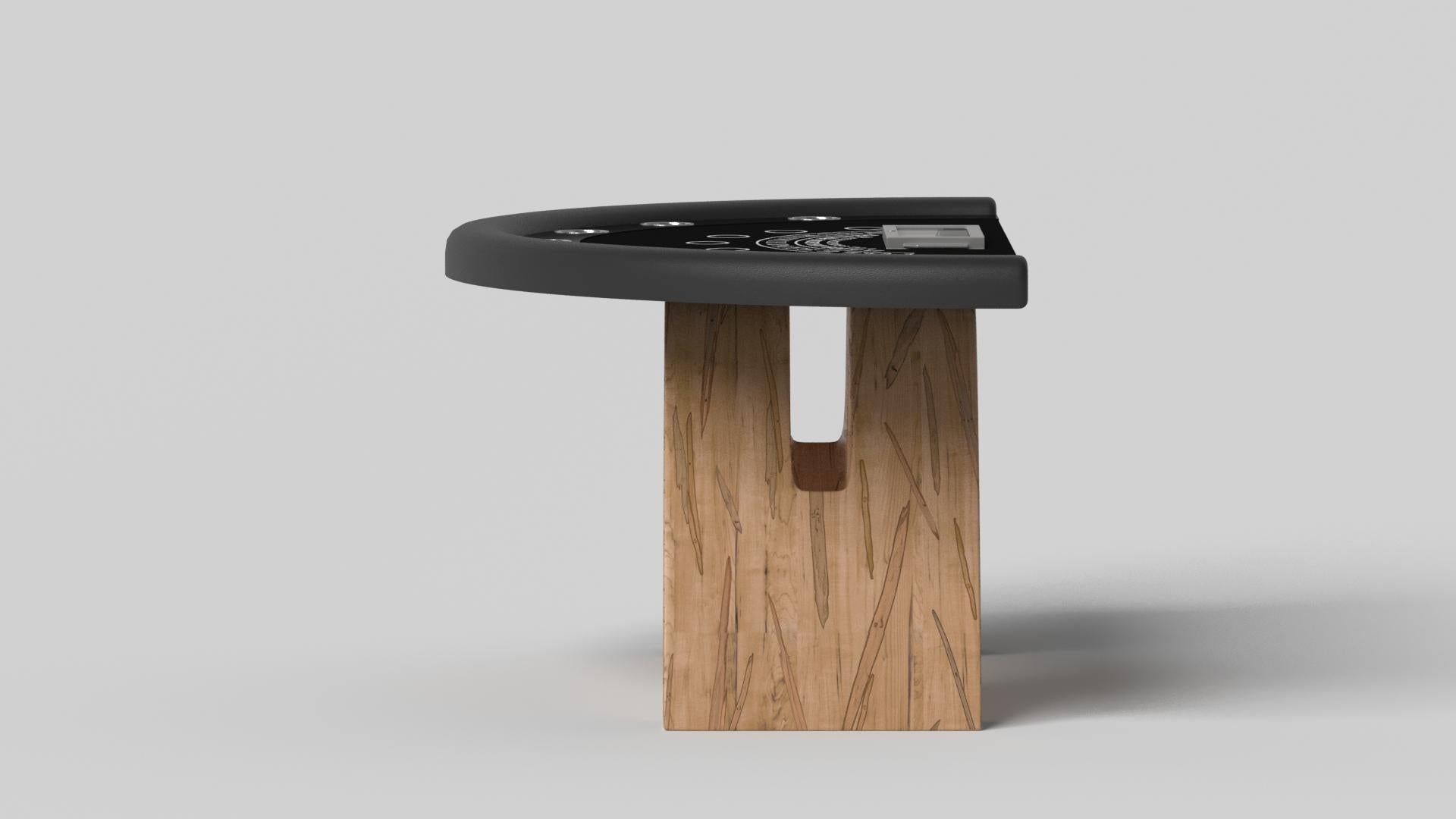 Modern Elevate Customs Zenith Black Jack Tables / Solid Curly Maple Wood in 7'4