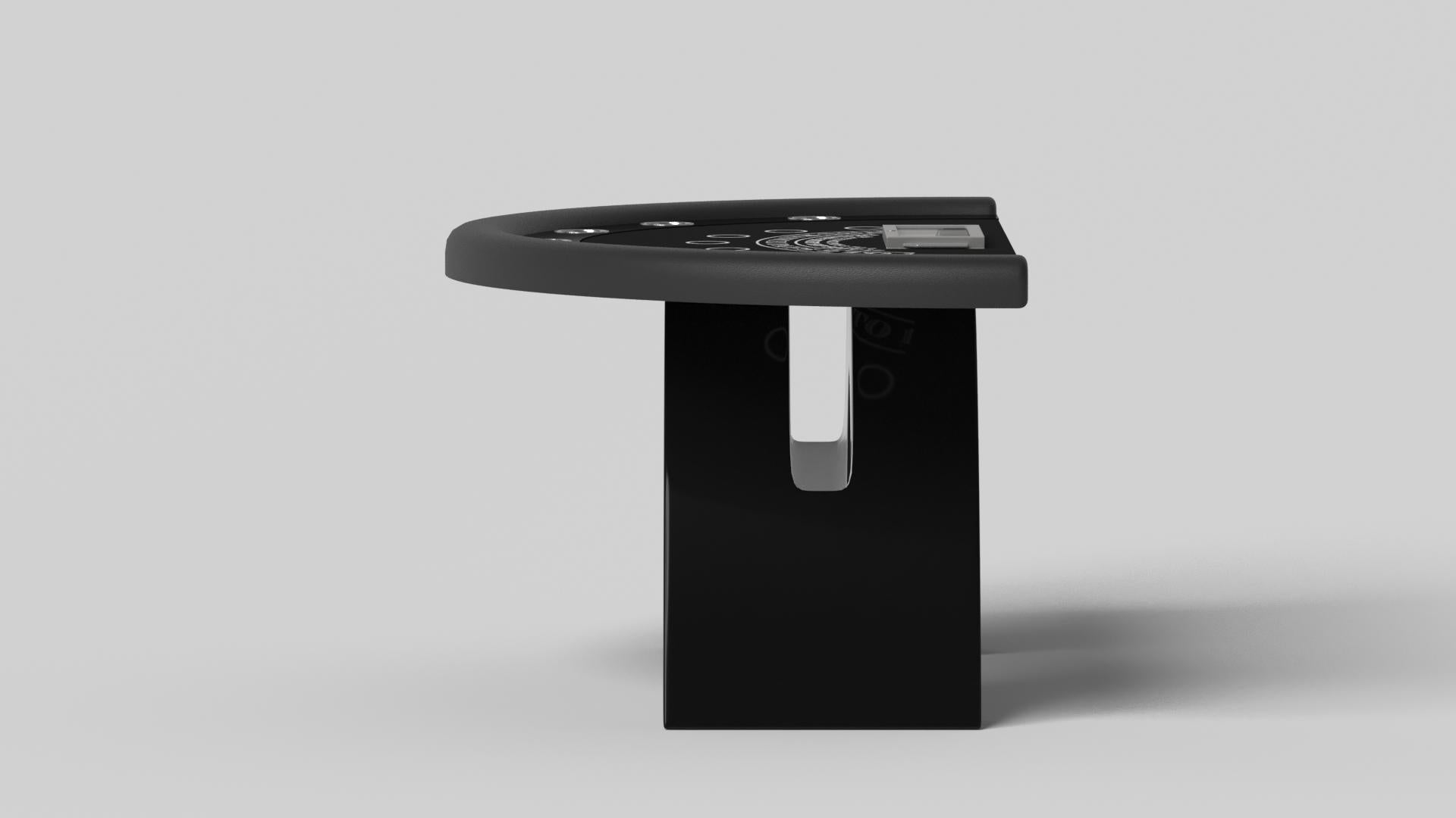 Modern Elevate Customs Zenith Black Jack Tables /Solid Pantone Black Color in 7'4