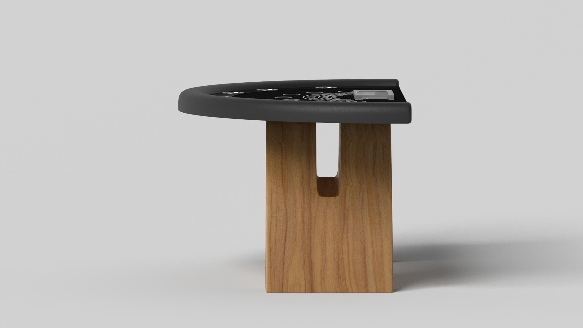Modern Elevate Customs Zenith Black Jack Tables / Solid Teak Wood in 7'4