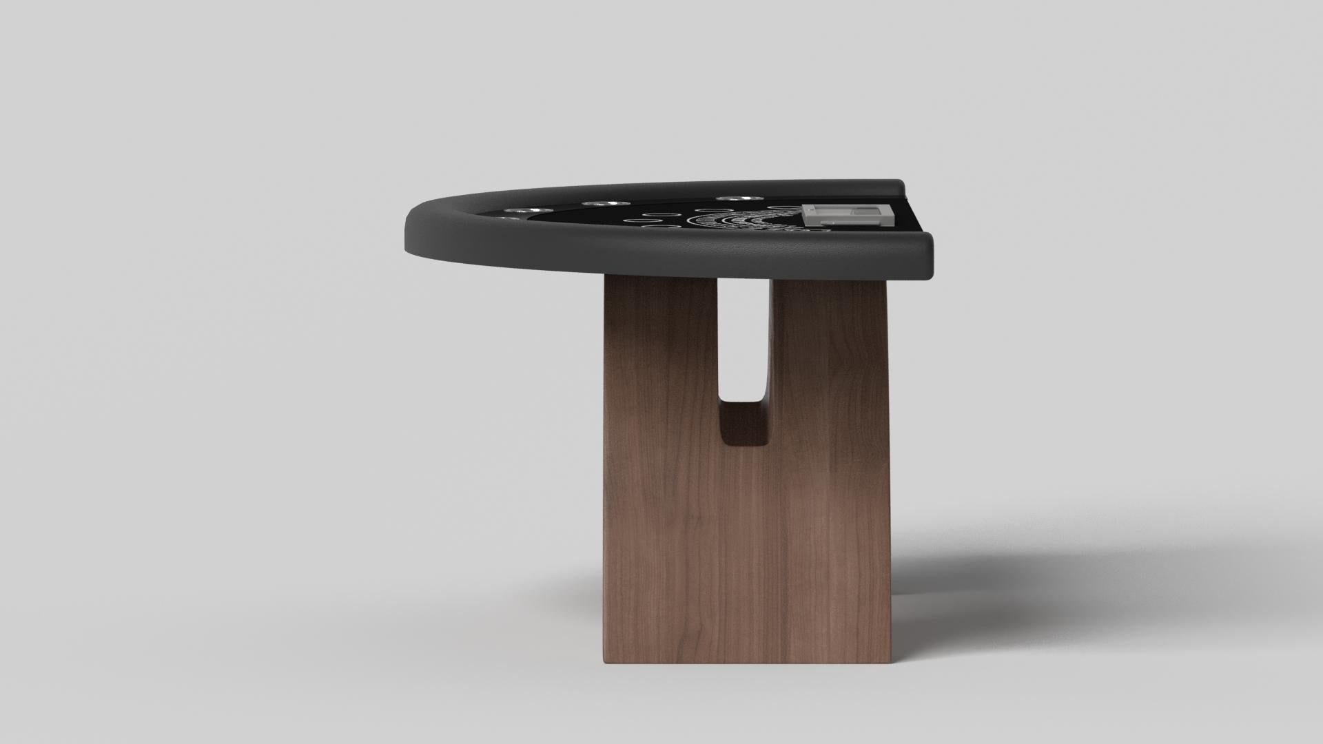 Modern Elevate Customs Zenith Black Jack Tables /Solid Walnut Wood in 7'4