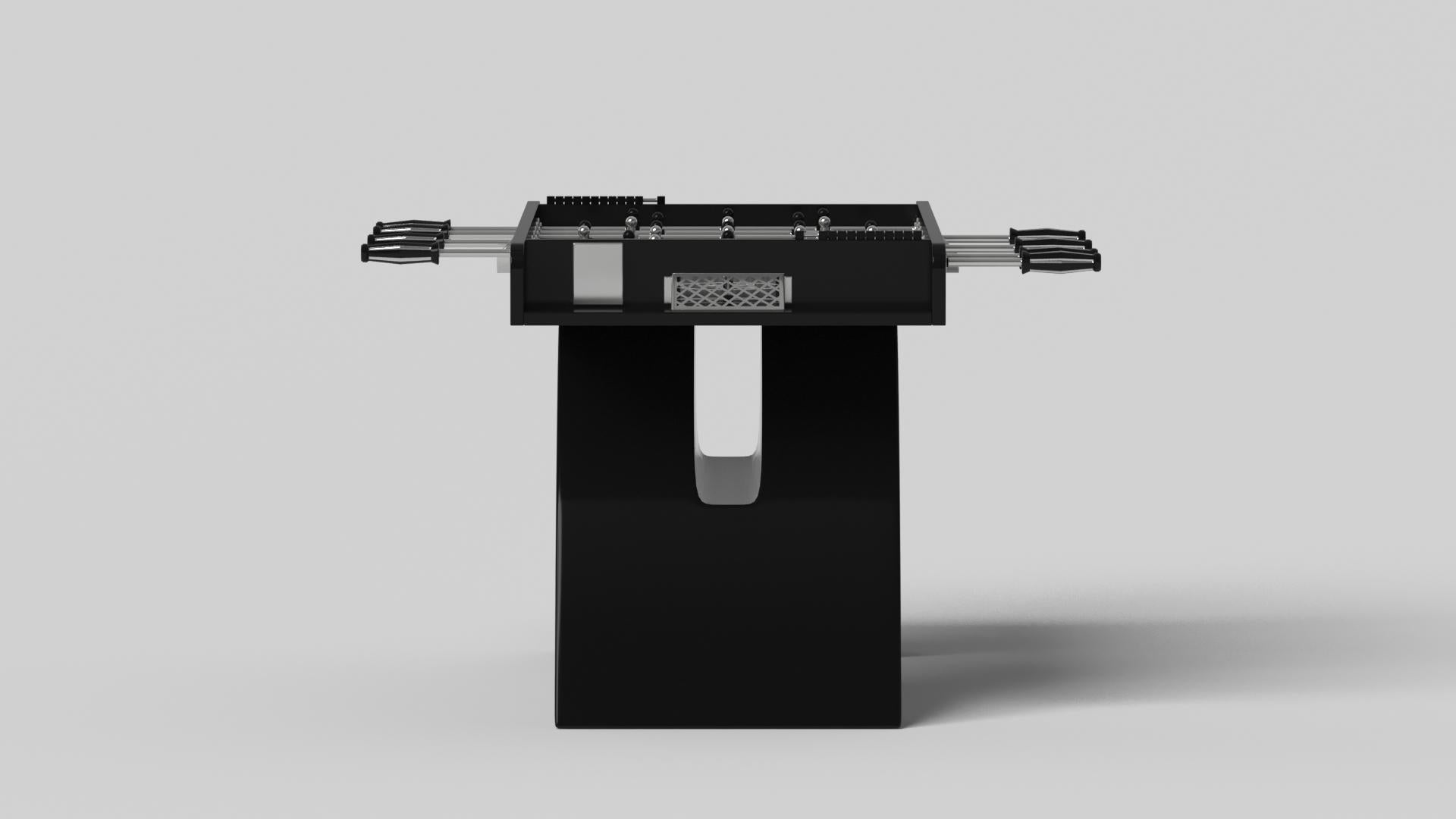 Modern Elevate Customs Zenith Foosball Tables / Solid Pantone Black in 5' - Made in USA For Sale