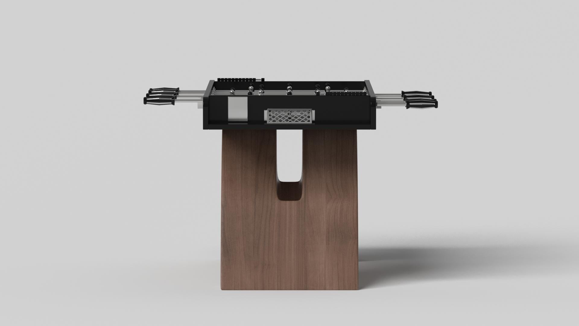Modern Elevate Customs Zenith Foosball Tables / Solid Walnut Wood in 5' - Made in USA For Sale