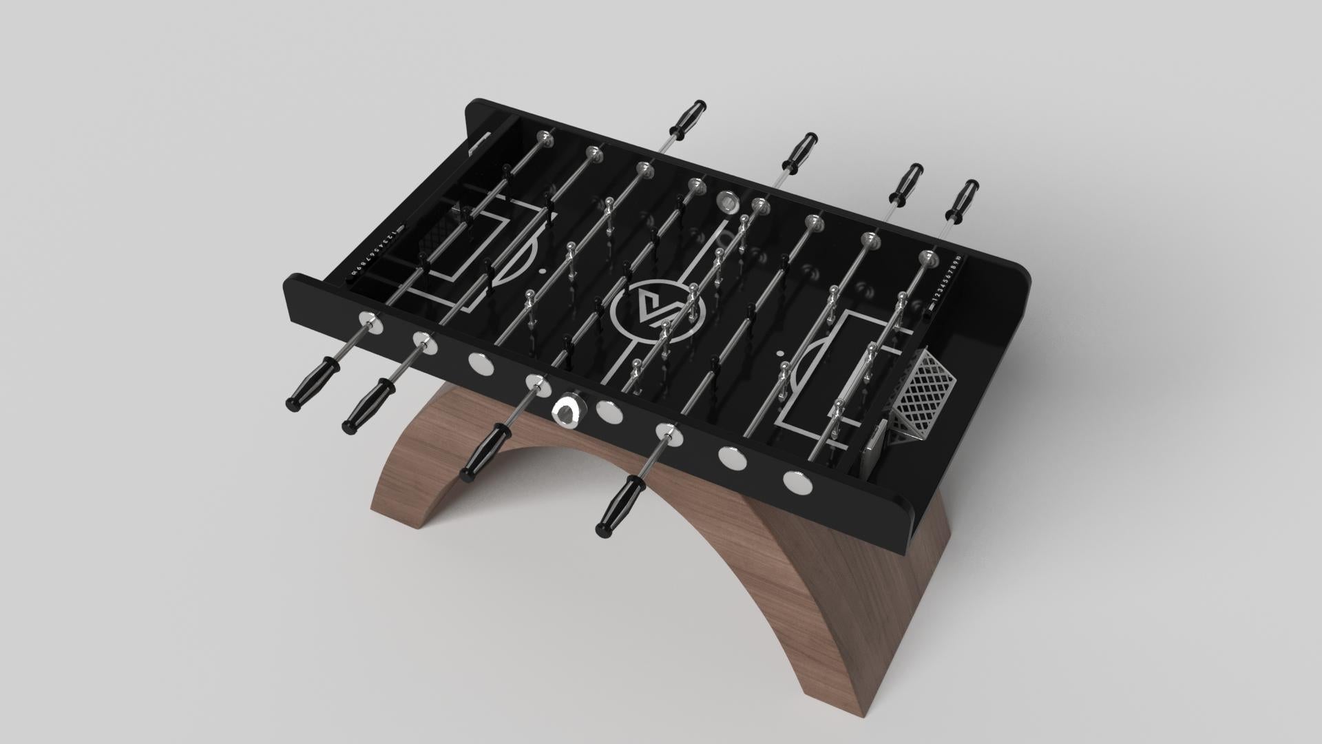 Modern Elevate Customs Zenith Foosball Tables / Solid Walnut Wood in 5' - Made in USA For Sale