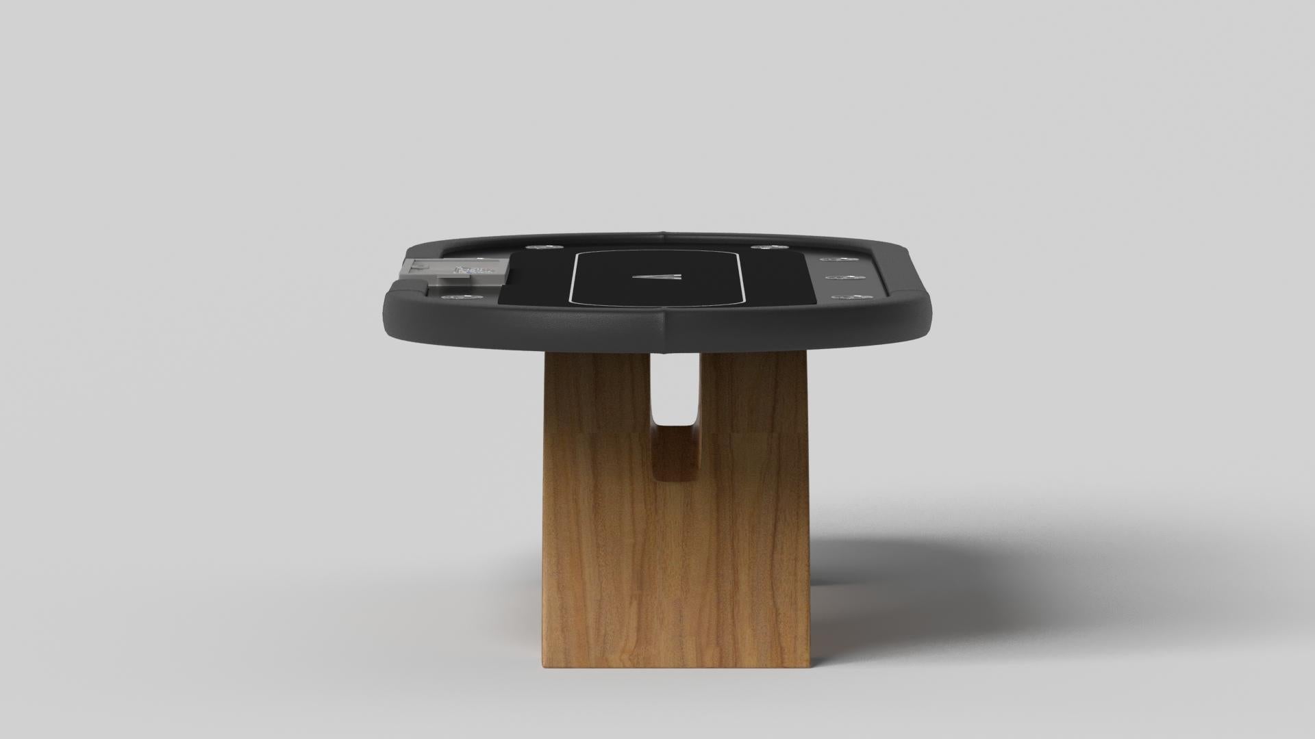Moderne Tables de poker Zenith sur mesure / Bois de teck massif en 8'8