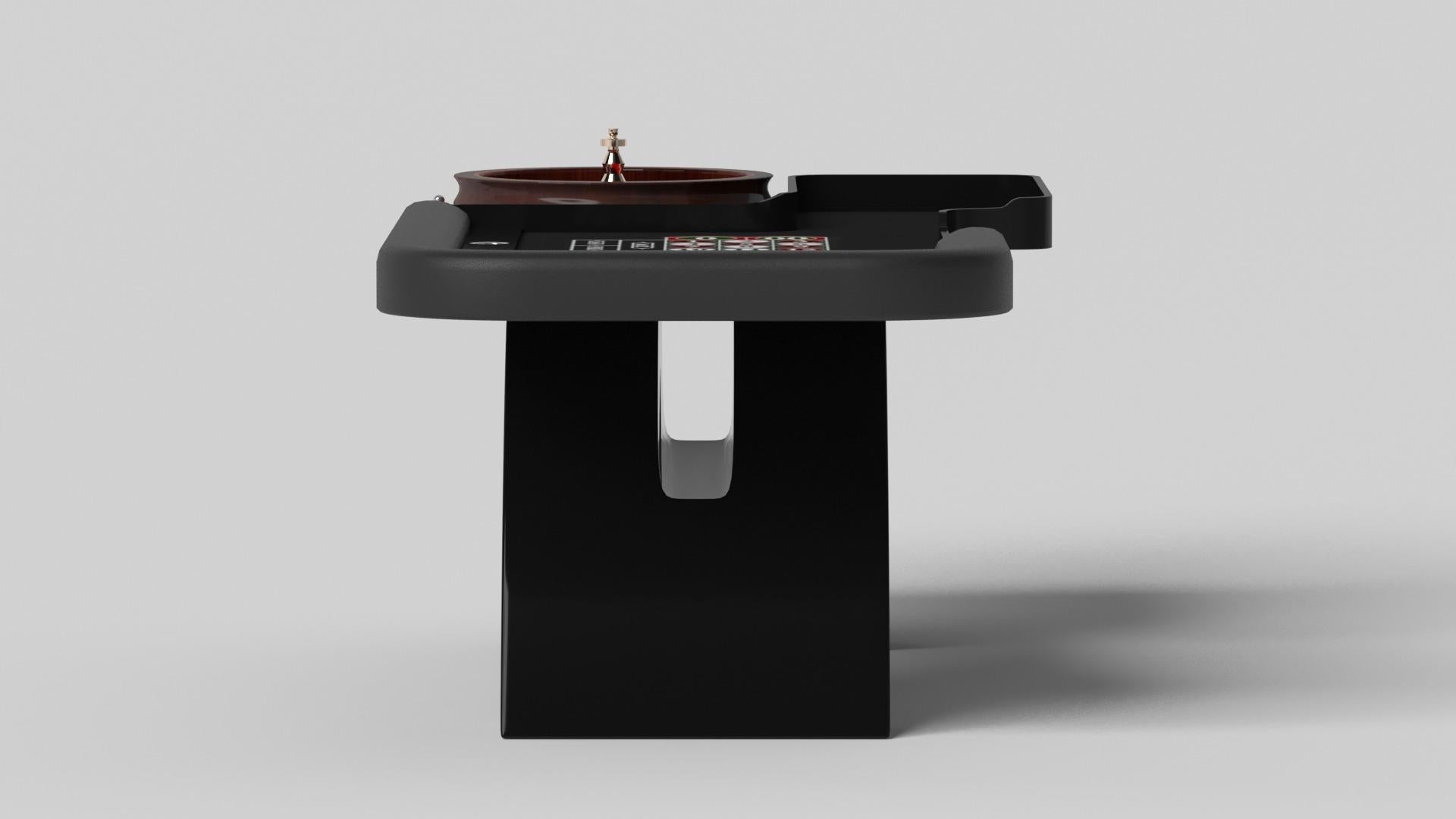 Modern Elevate Customs Zenith Roulette Tables / Solid Pantone Black Color in 8'2
