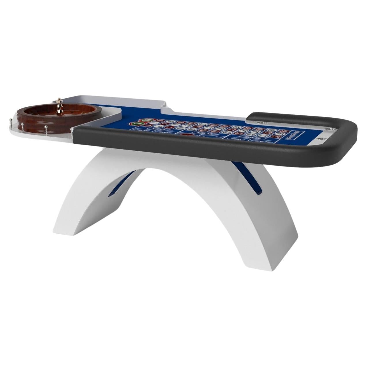 Elevate Customs Zenith Roulette Tables / Solid Pantone White Color in 8'2" - USA For Sale