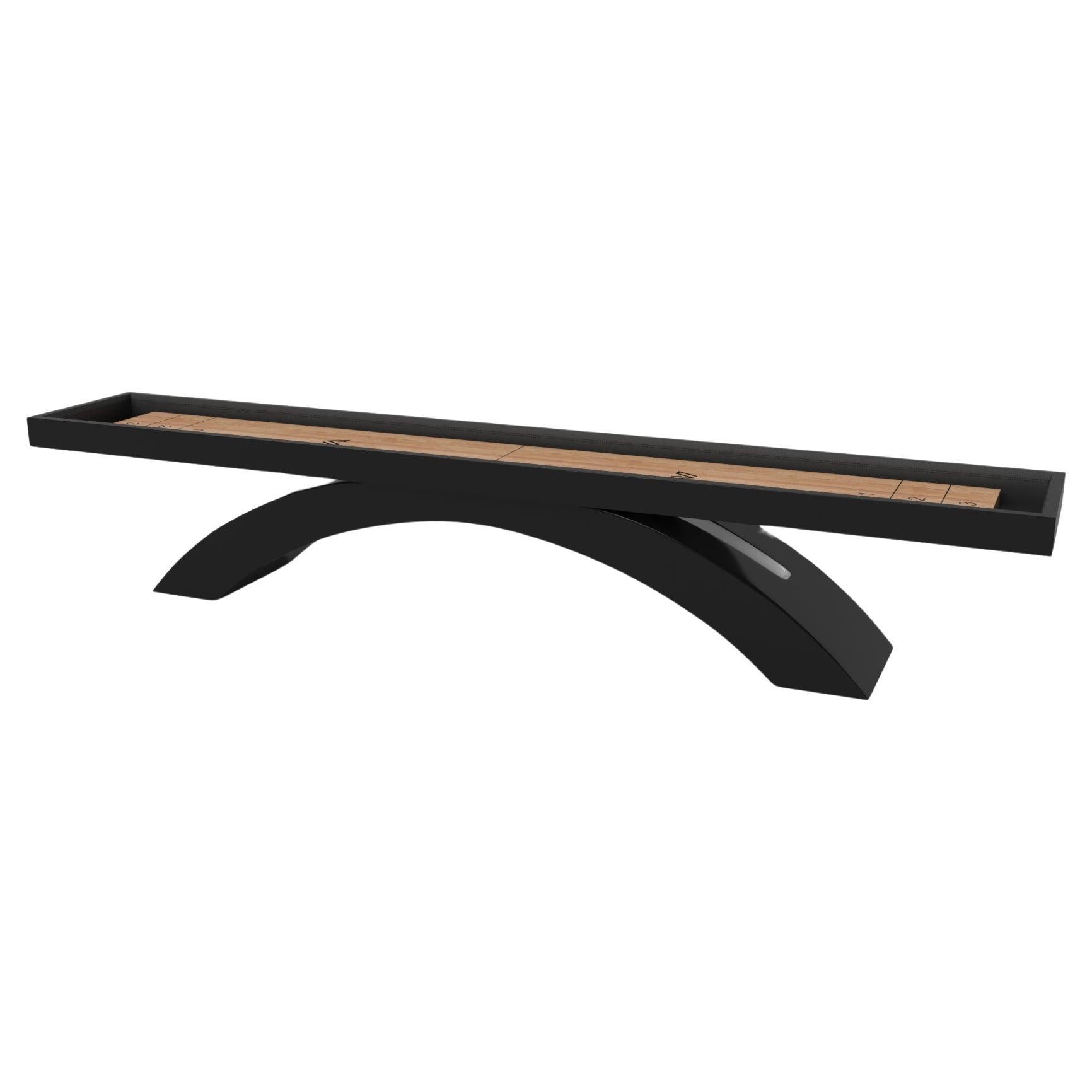 Elevate Customs Zenith Shuffleboard Tables/Solid Pantone Black Color in 12' -USA