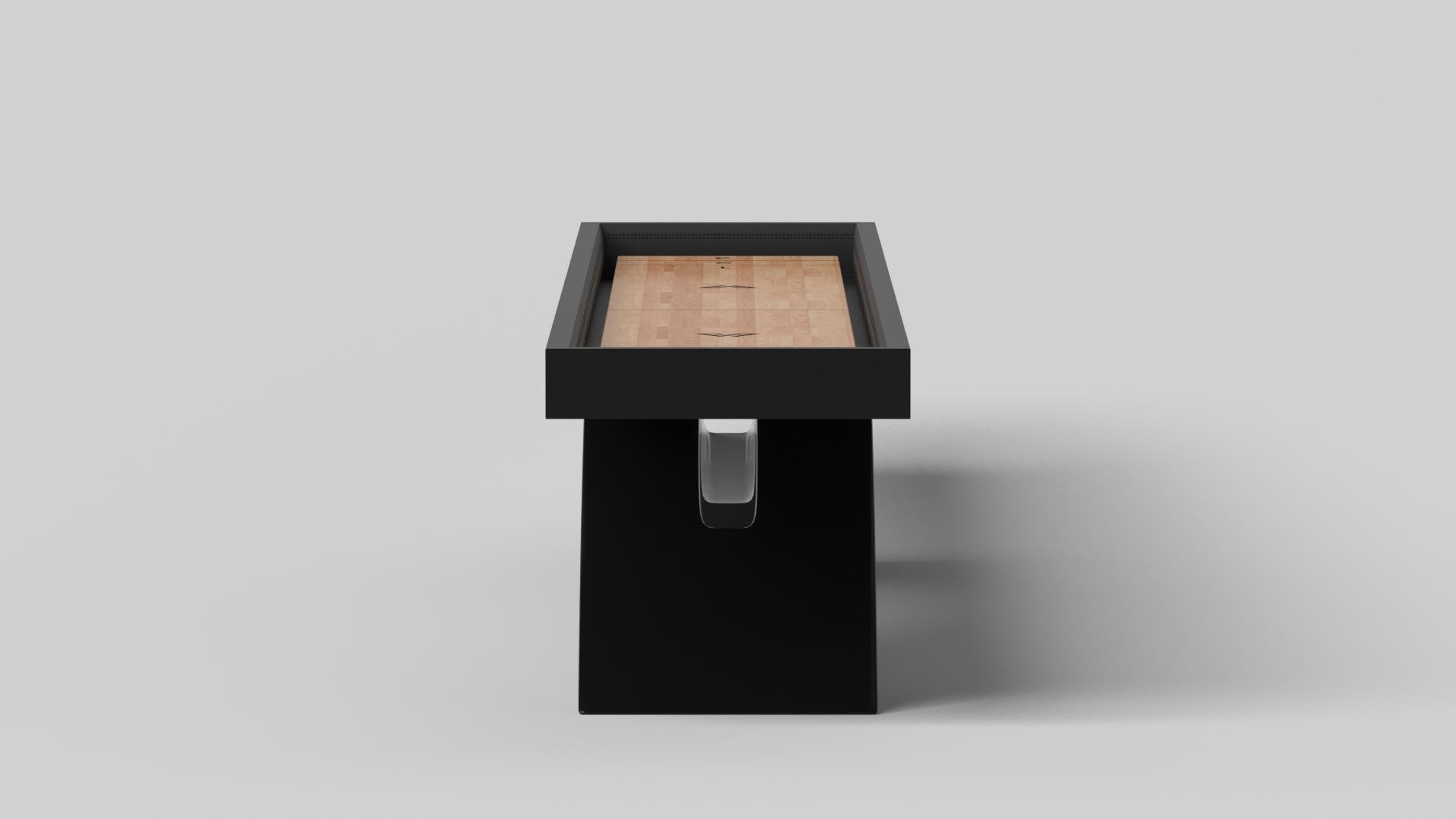 Modern Elevate Customs Zenith Shuffleboard Tables/Solid Pantone Black Color in 14' -USA For Sale