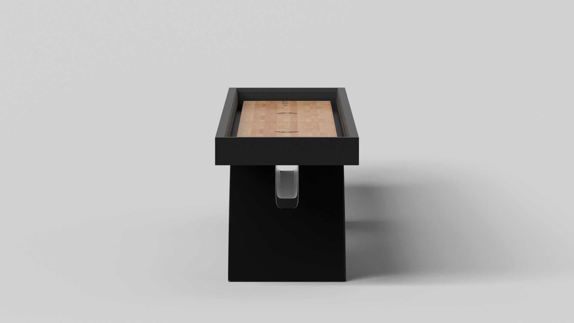Modern Elevate Customs Zenith Shuffleboard Tables /Solid Pantone Black Color in 9' -USA For Sale