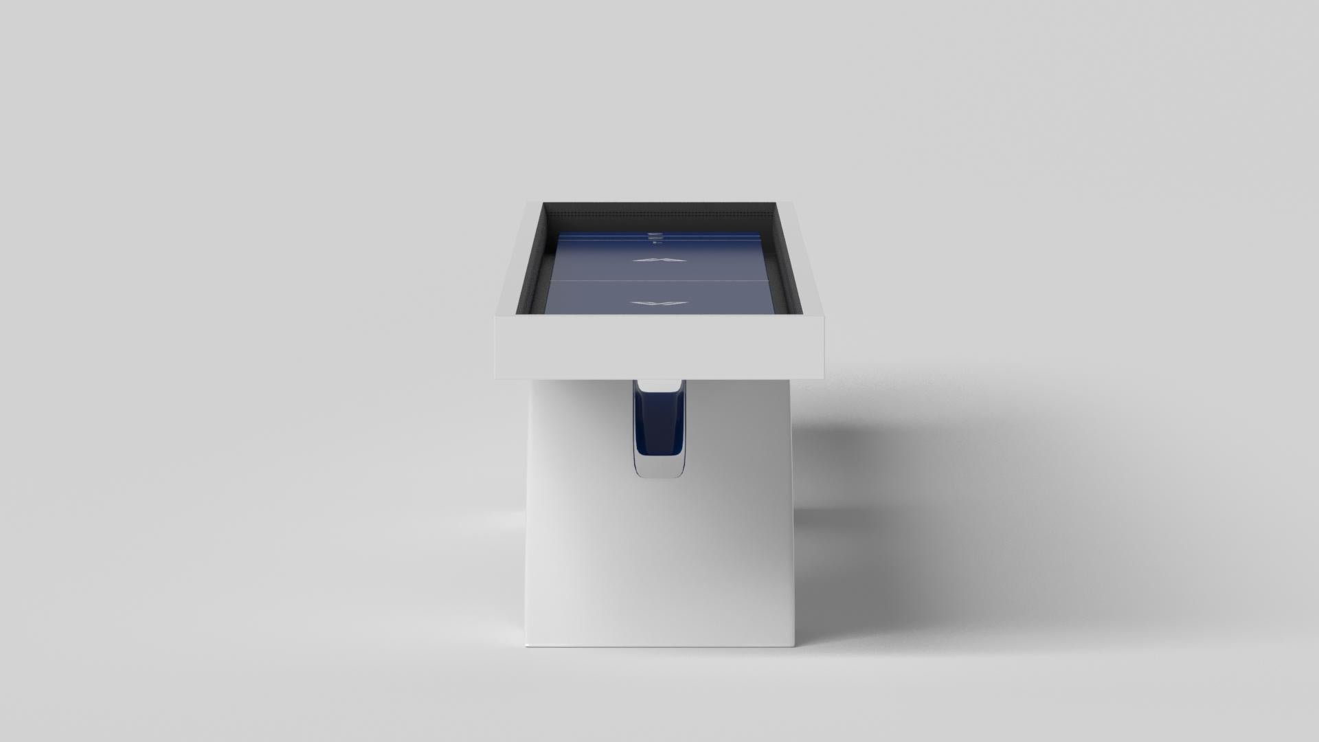 Modern Elevate Customs Zenith Shuffleboard Tables/Solid Pantone White Color in 22' -USA For Sale