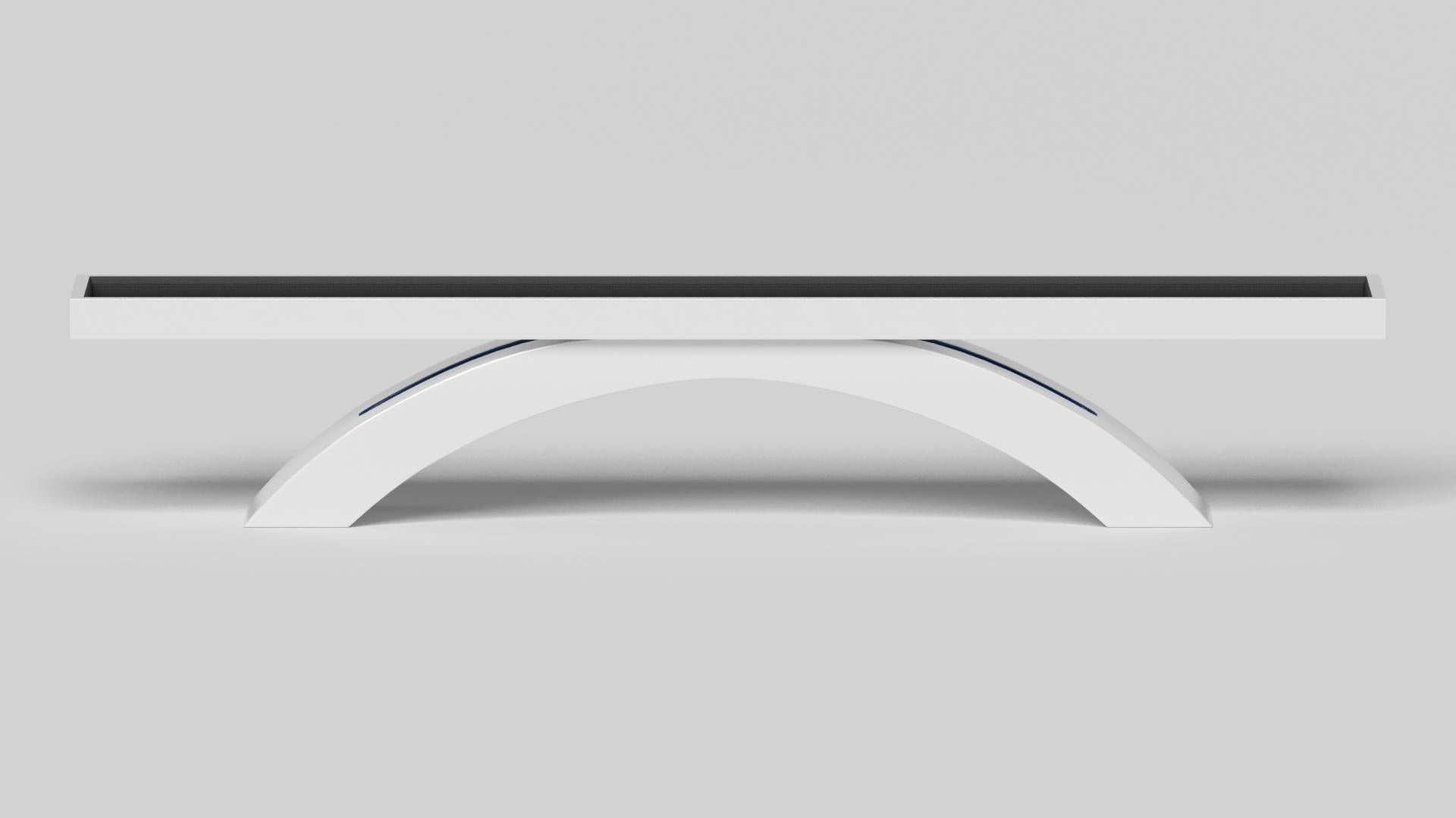 American Elevate Customs Zenith Shuffleboard Tables/Solid Pantone White Color in 22' -USA For Sale
