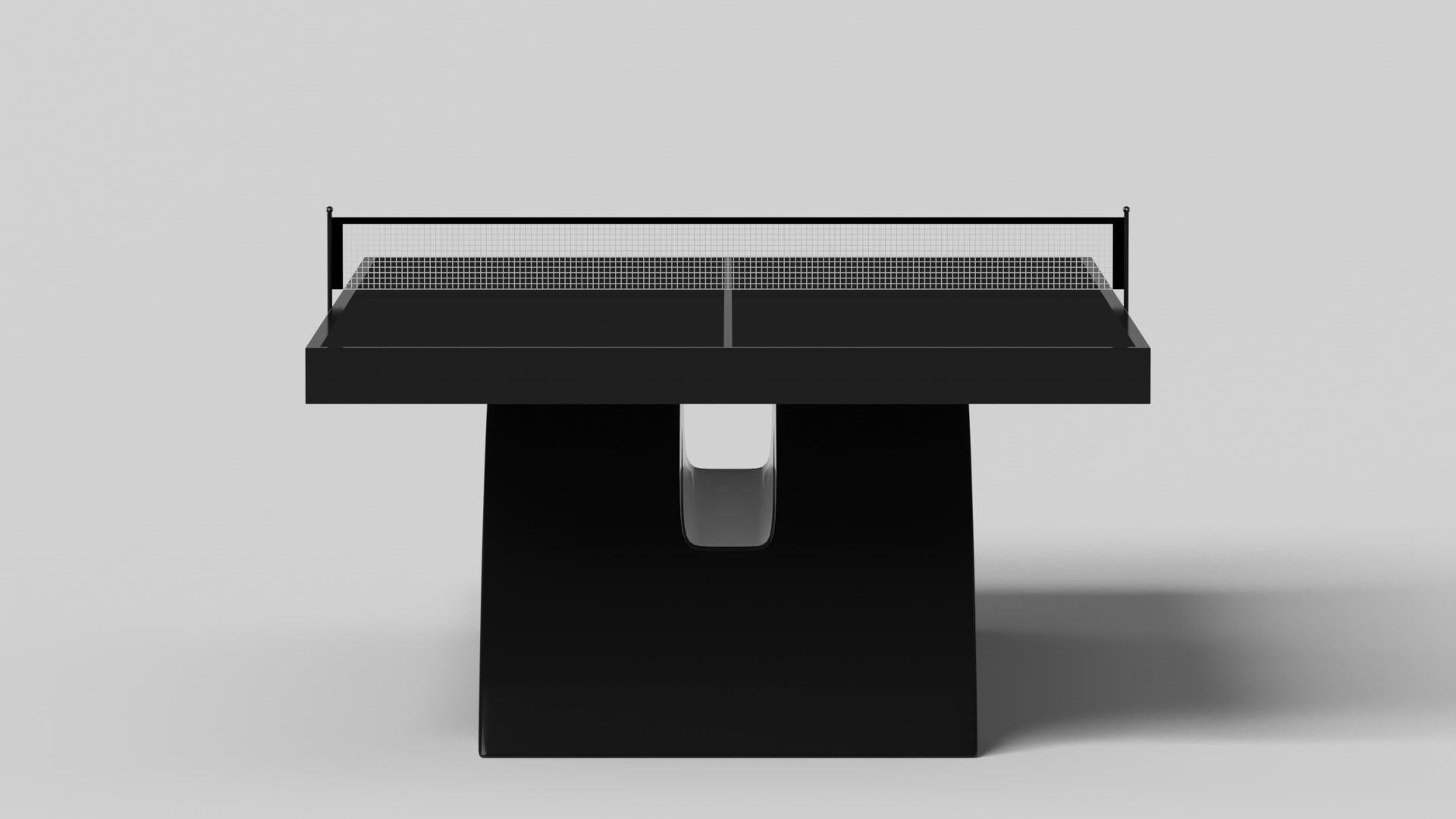 Modern Elevate Customs Zenith Tennis Table / Solid Pantone Black in 9' - Made in USA For Sale