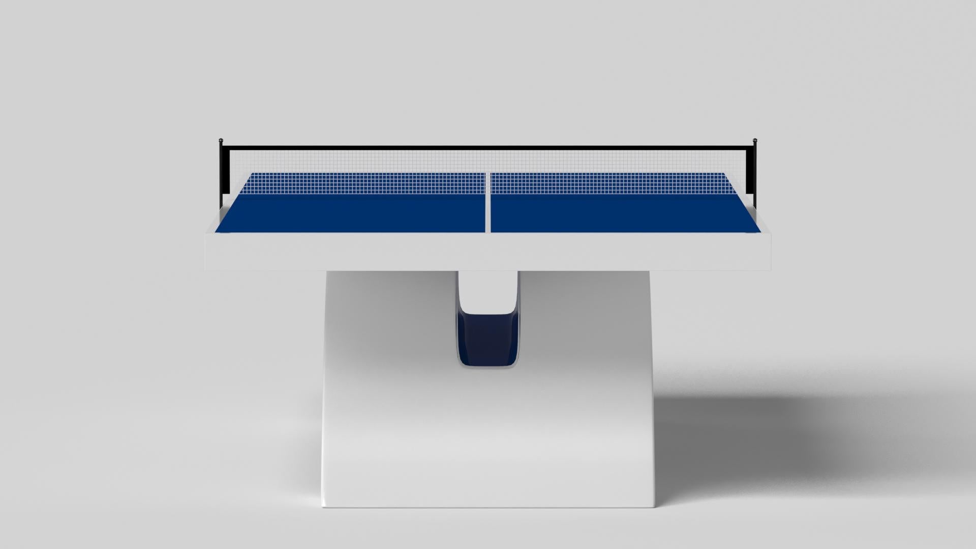 Modern Elevate Customs Zenith Tennis Table / Solid Pantone White in 9' - Made in USA For Sale