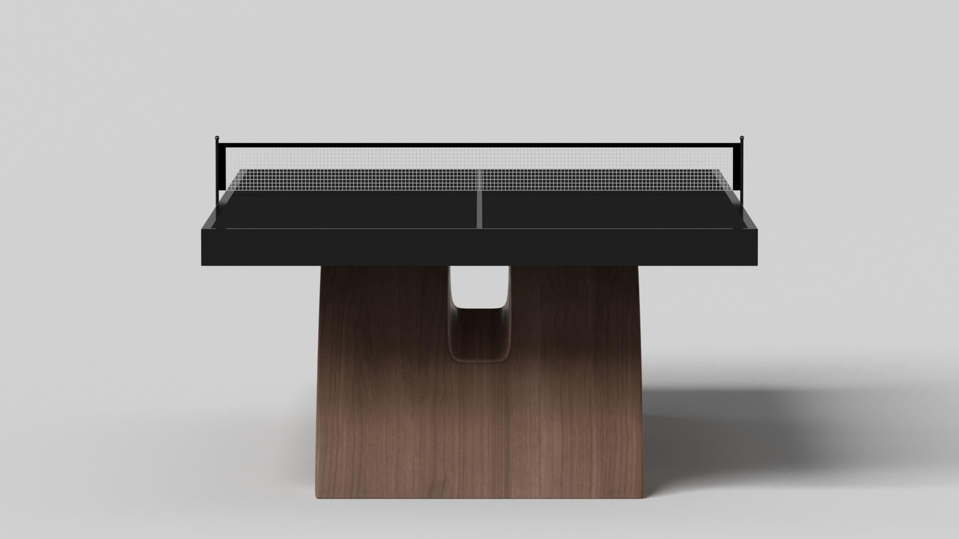 Modern Elevate Customs Zenith Tennis Table / Solid Walnut Wood in 9' - Made in USA For Sale
