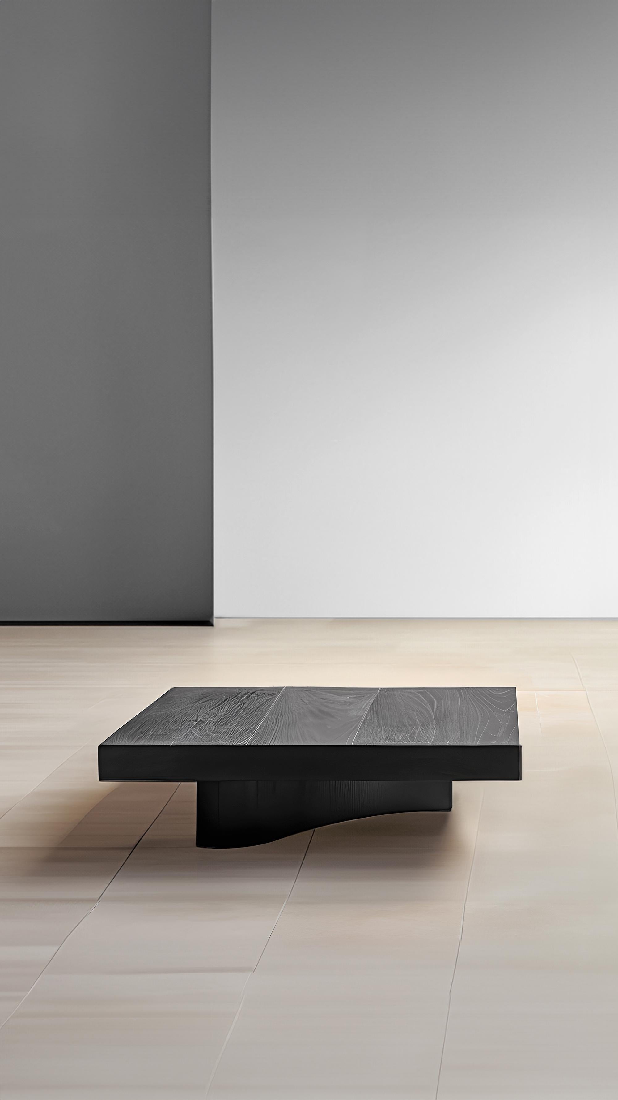 Hardwood Elevated Square Coffee Table in Natural Oak - Timeless Fundamenta 33 by NONO For Sale