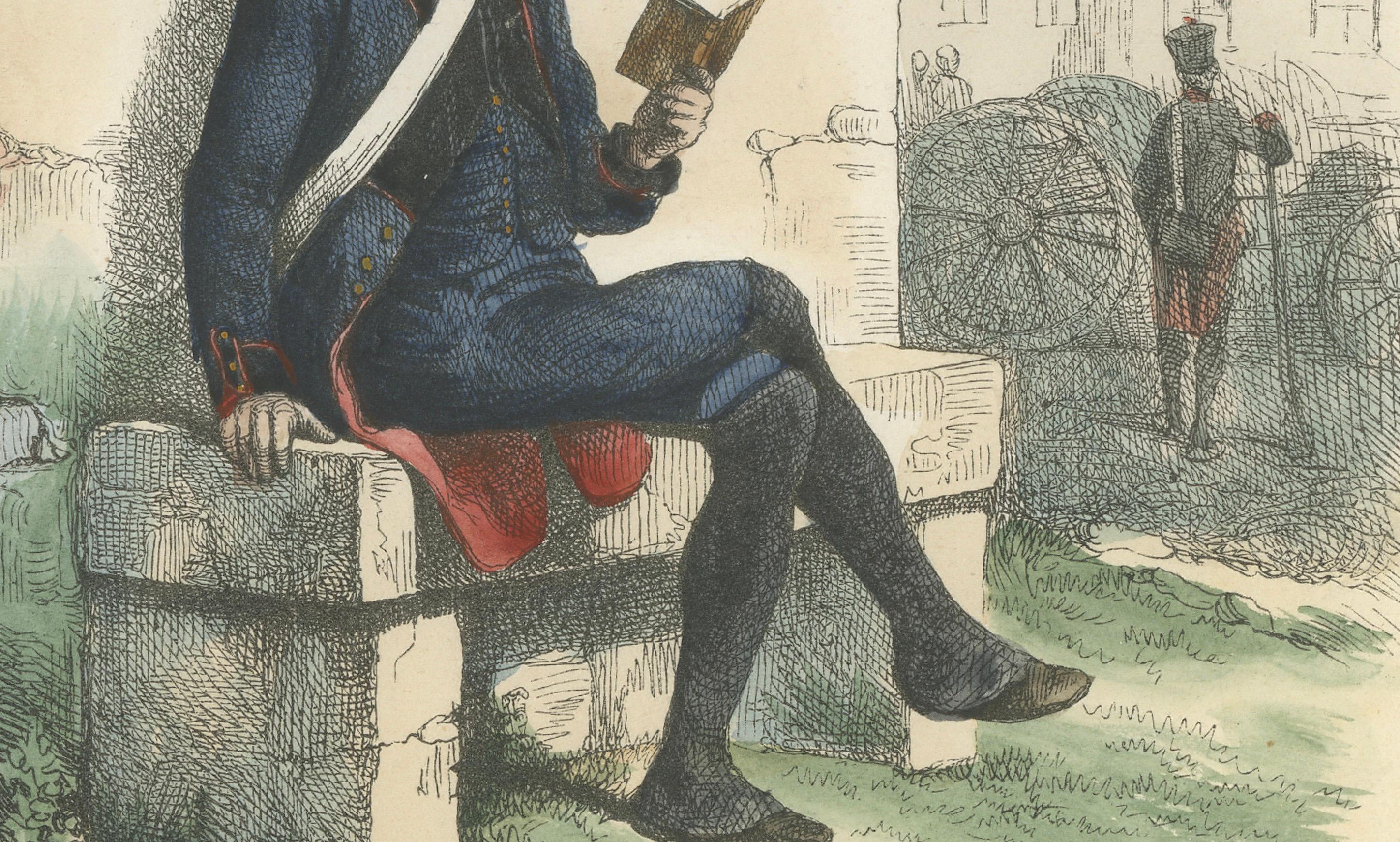 Éleve de l’École Polytechnique, Imperial Guard Uniform Print, France 1843