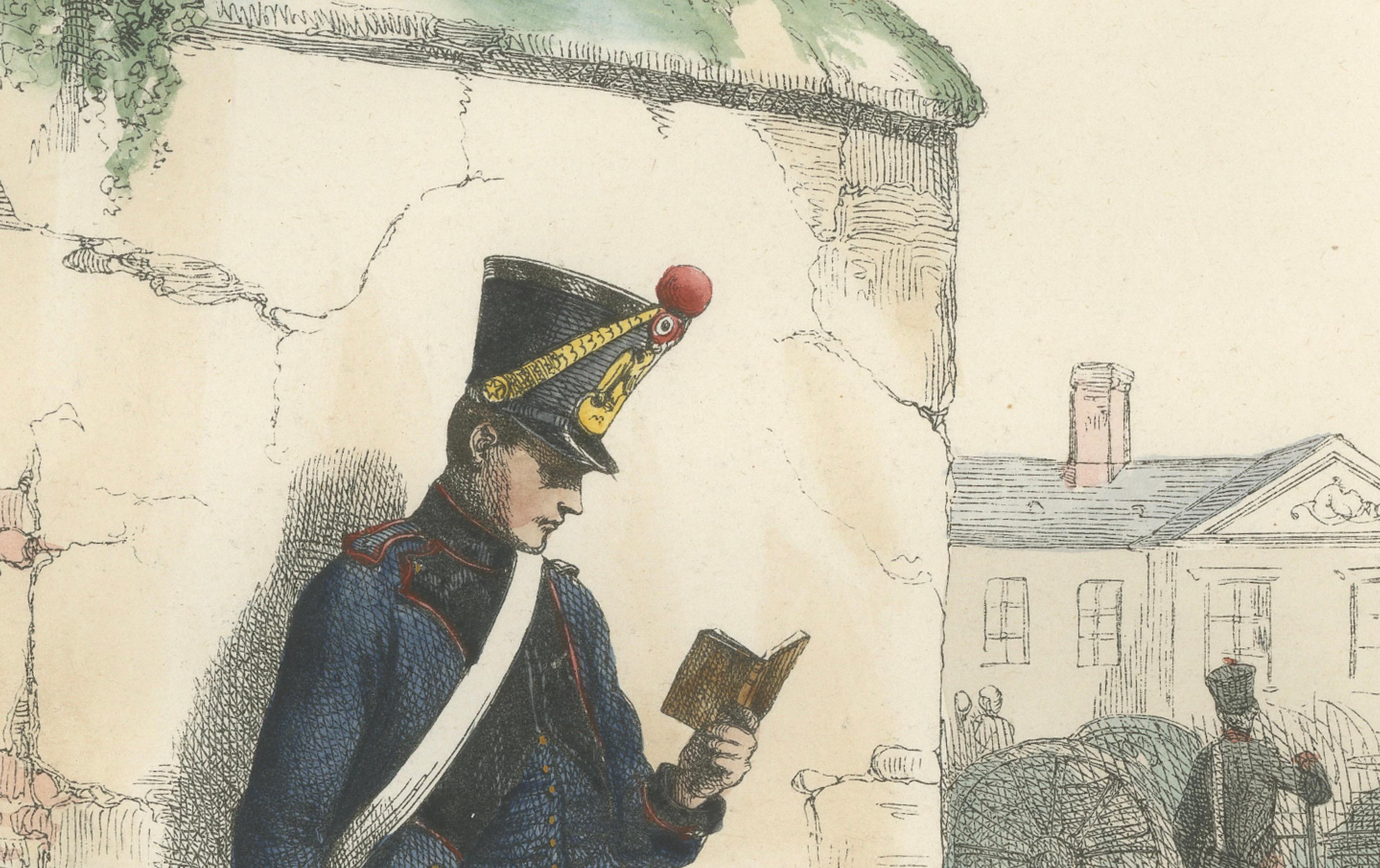 Éleve de l’École Polytechnique, Imperial Guard Uniform Print, France 1843