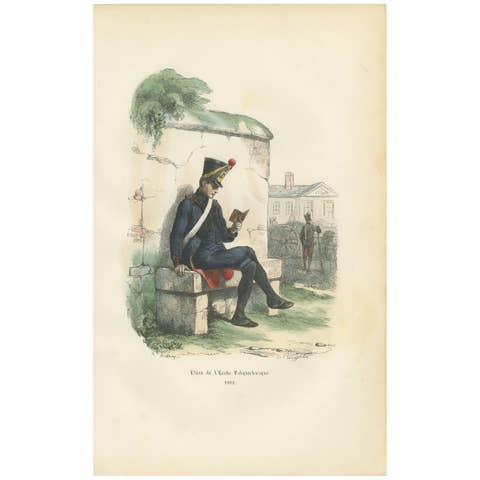 Éleve de l’École Polytechnique, Imperial Guard Uniform Print, France 1843