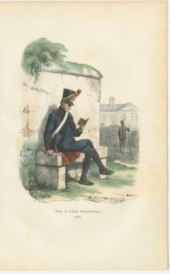 Éleve de l’École Polytechnique, Imperial Guard Uniform Print, France 1843
