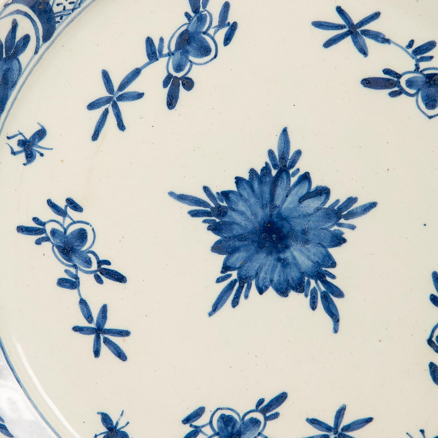 Eleven Hand-Painted Blue and White Delft Dishes 18th Century 8