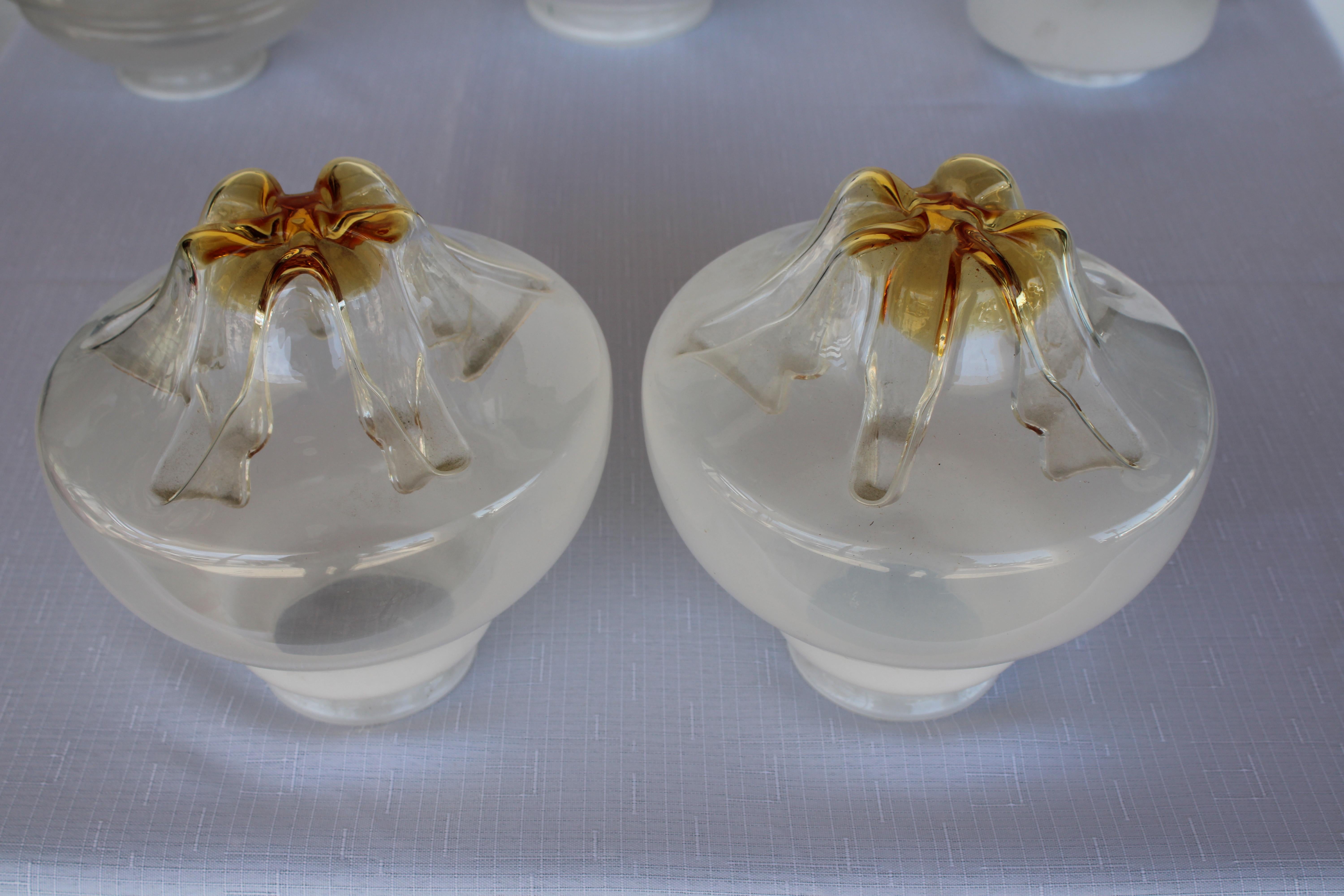 Once globos de cristal Mazzega en Bueno estado para la venta en Palm Springs, CA