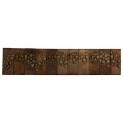 Eleven Metal Mini Lily Pad Panels in the Manner of Curtis Jere