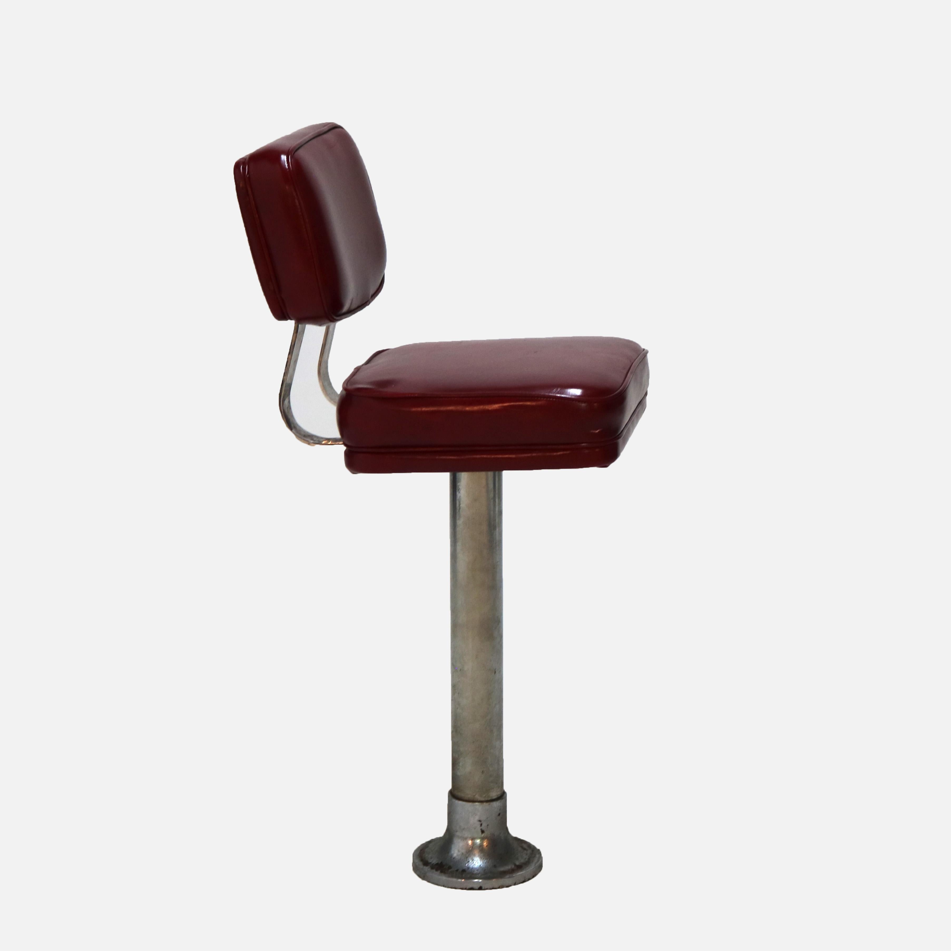 Mid-Century Modern Eleven Mid Century Modern Chrome & Vinyl Diner or Ice Cream Counter Stools C1950 For Sale